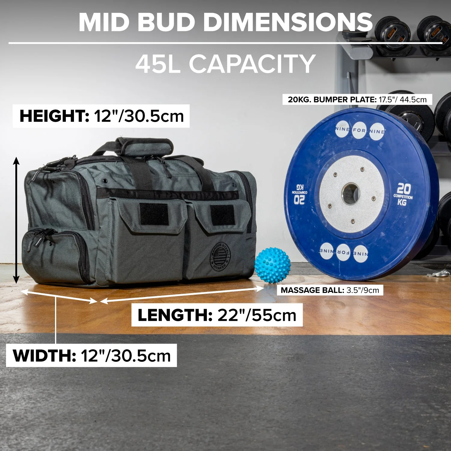 Serious Steel Fitness - Mid Bud Duffel Bag (45L) - Image 18