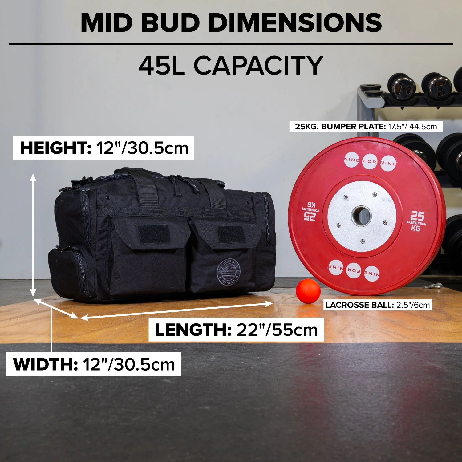Serious Steel Fitness - Mid Bud Duffel Bag (45L) - Image 4