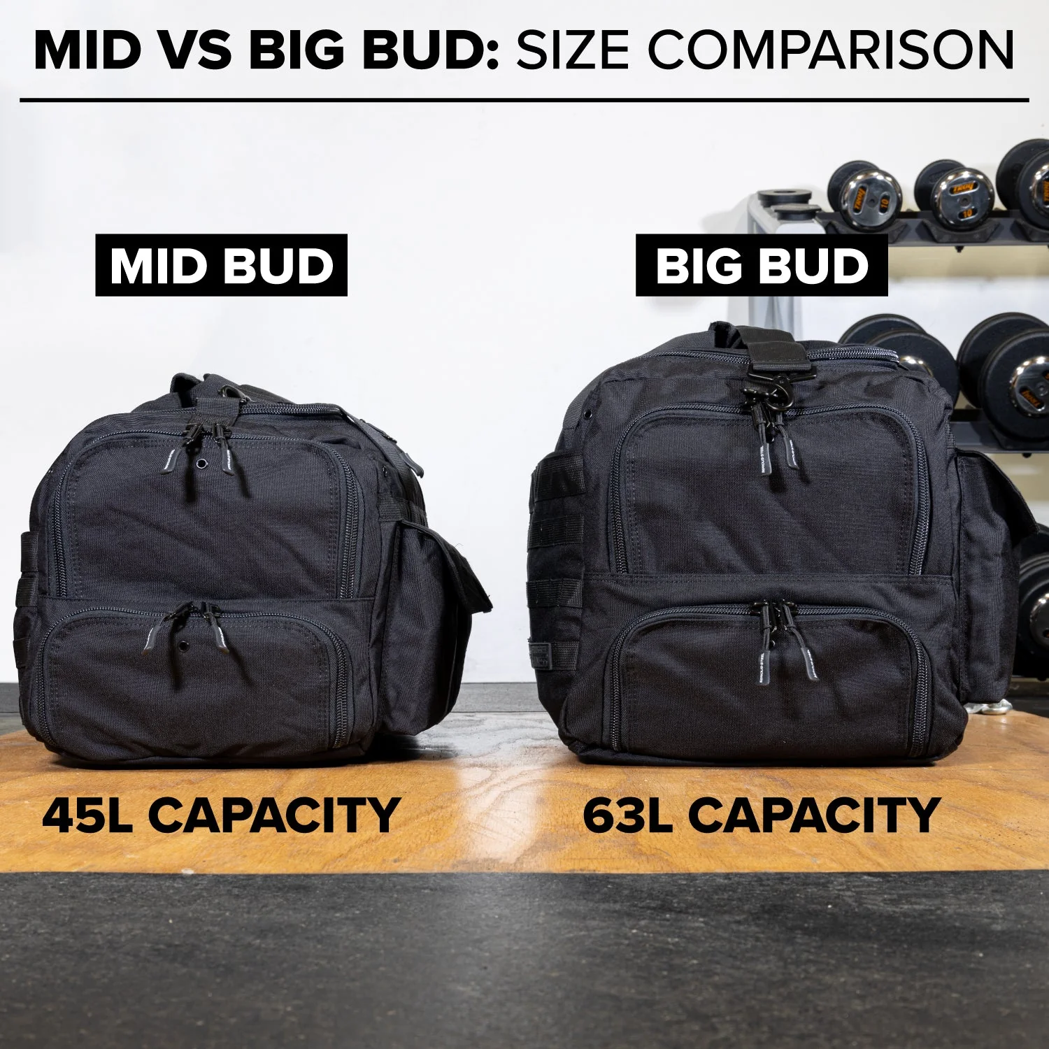 Serious Steel Fitness - Mid Bud Duffel Bag (45L) - Image 5