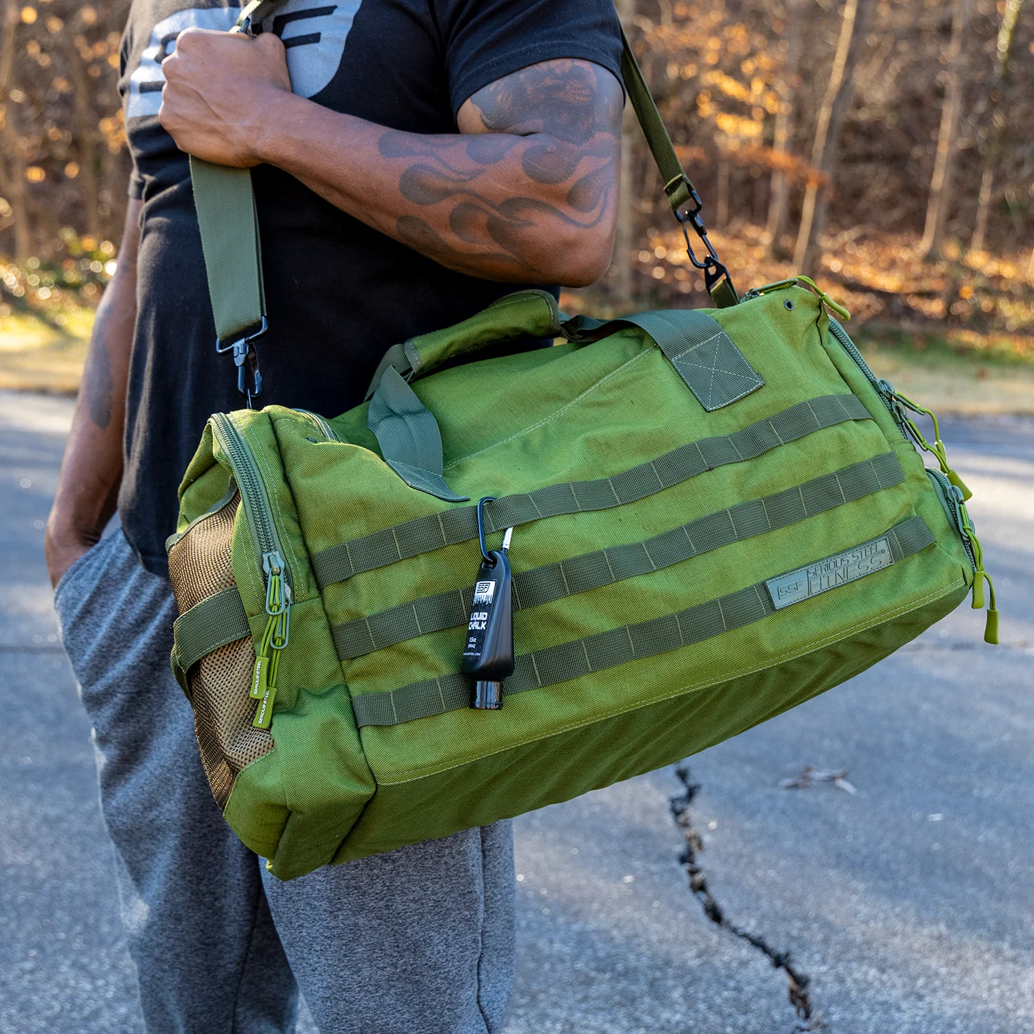 Serious Steel Fitness - Mid Bud Duffel Bag (45L) - Image 9