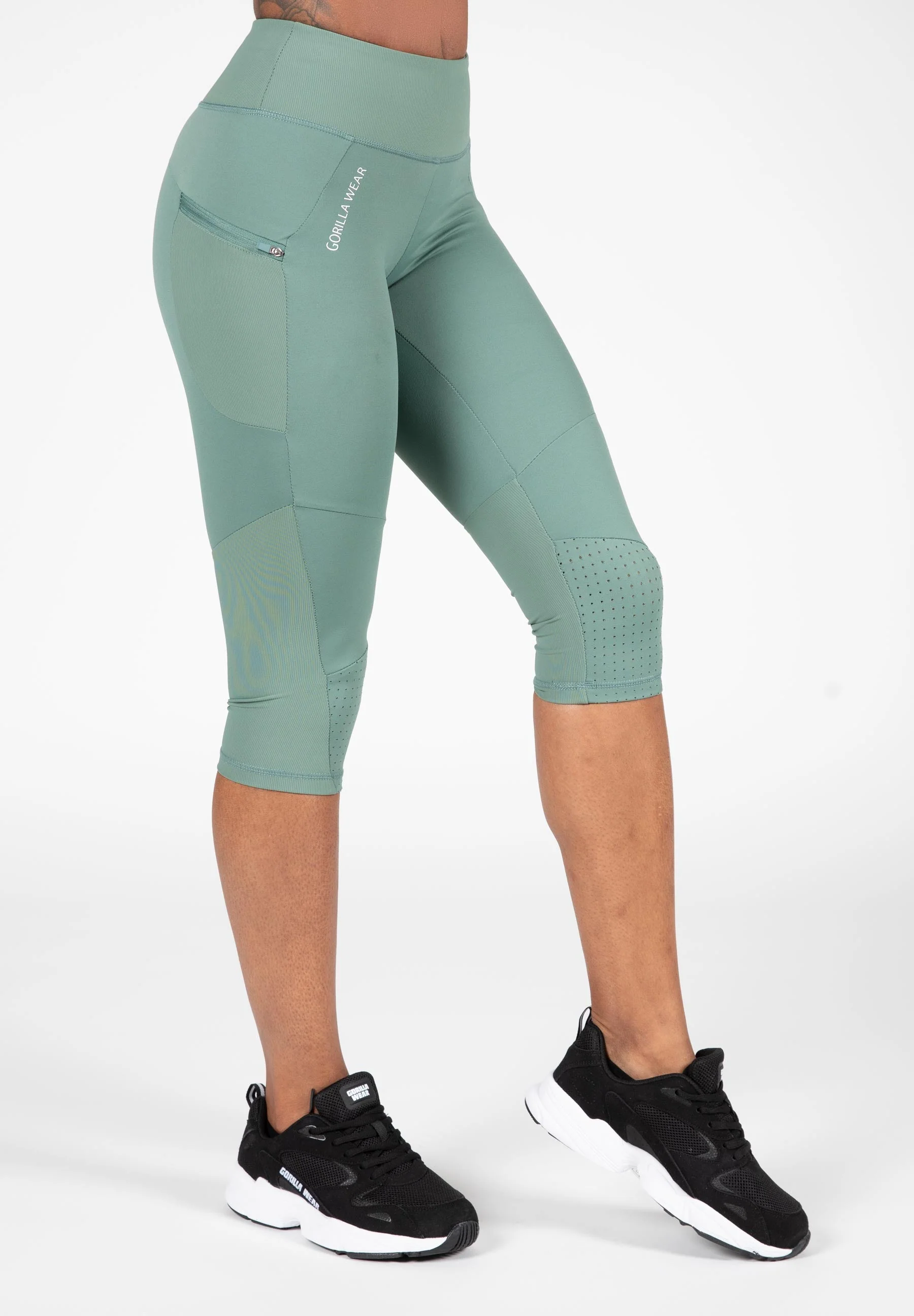 Gorilla Wear - Monroe Cropped Leggings - Green - Image 2