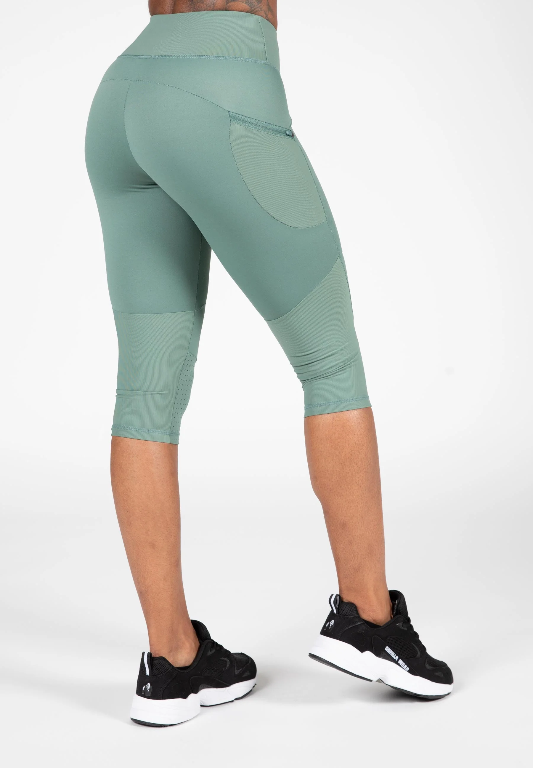 Gorilla Wear - Monroe Cropped Leggings - Green - Image 3