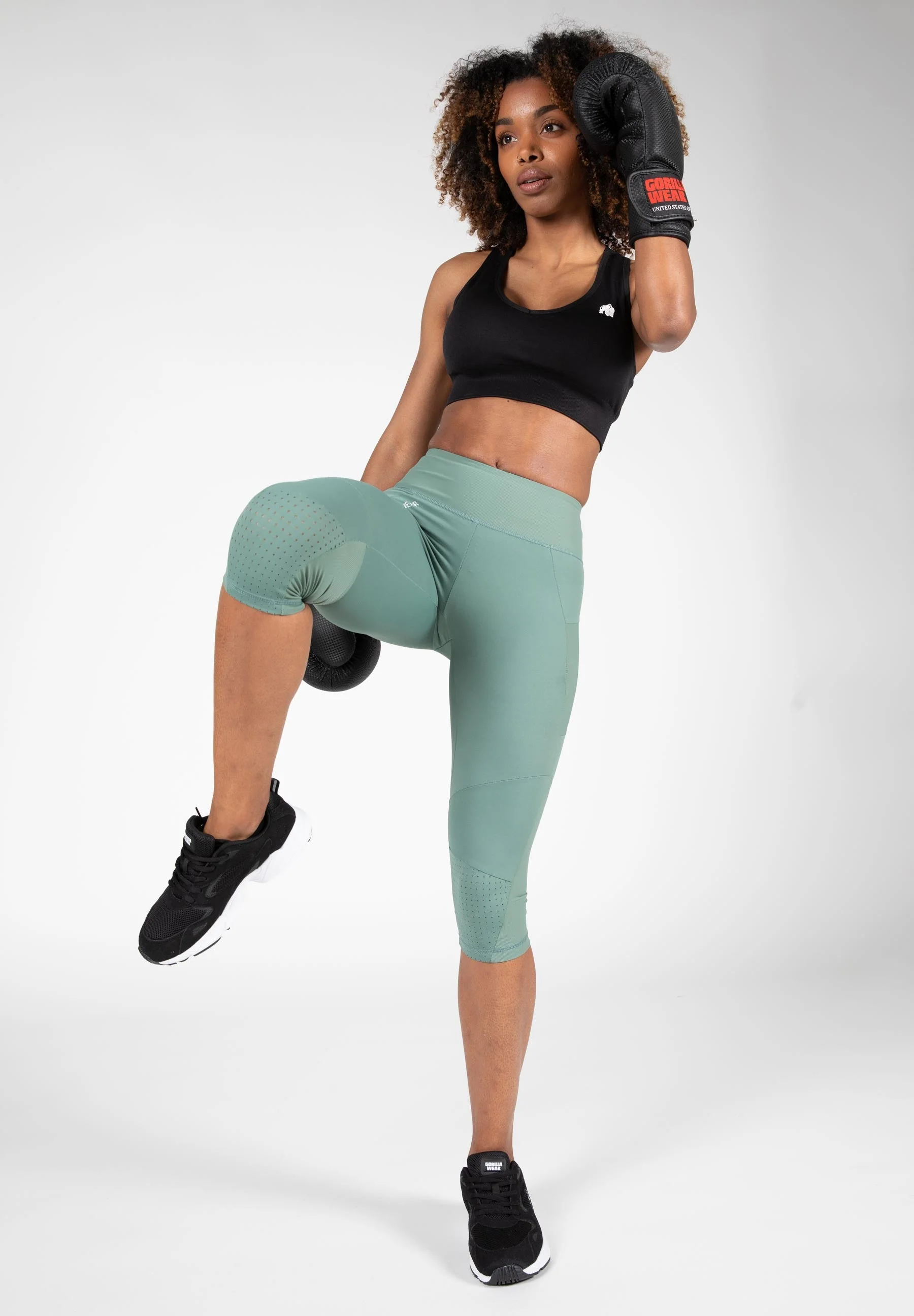 Gorilla Wear - Monroe Cropped Leggings - Green - Image 4