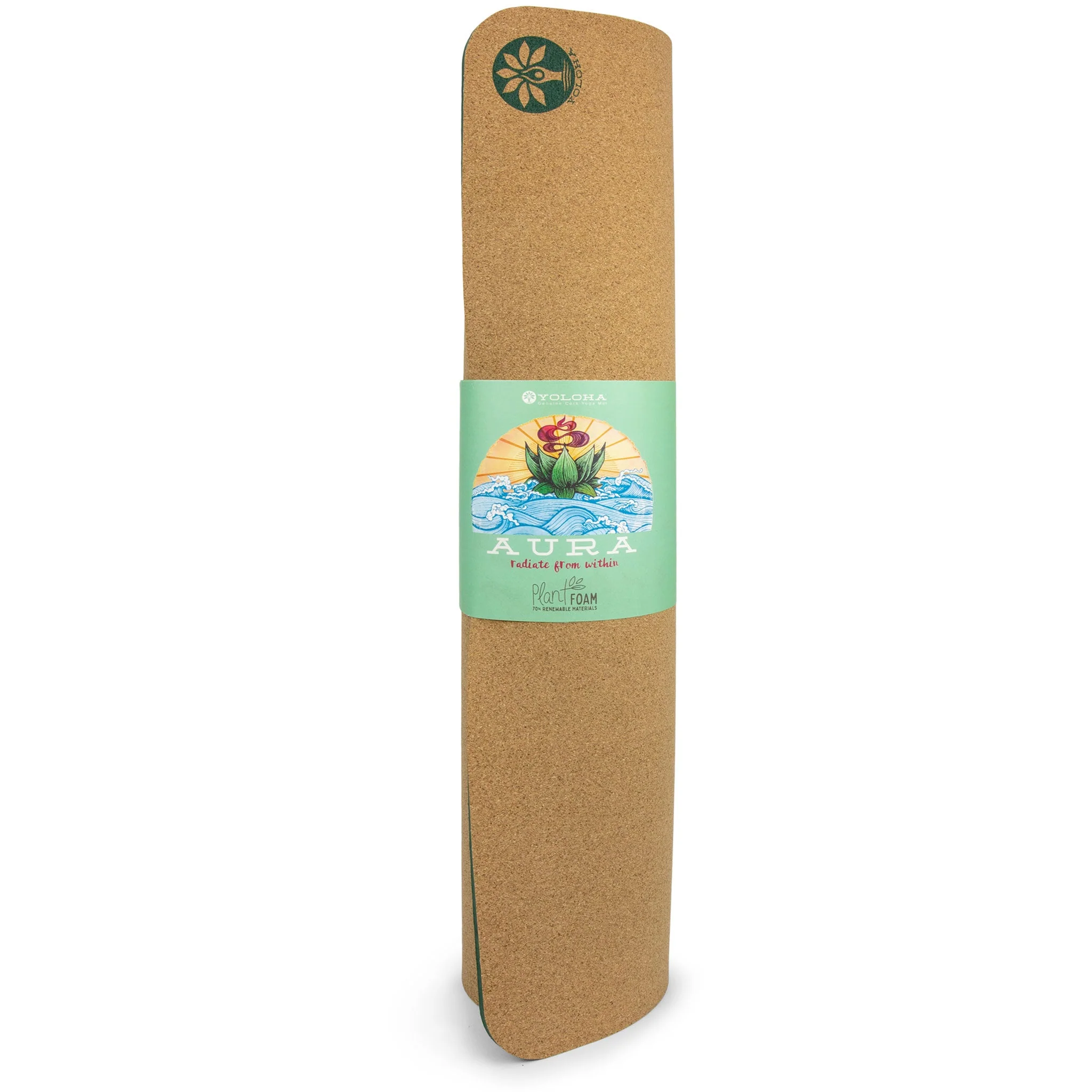 Yoloha Yoga - Mountain Magic Aura Cork Yoga Mat - Image 3