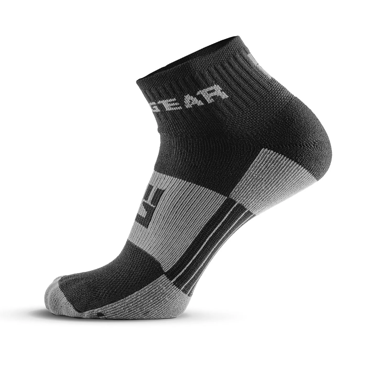 Mudgear - Quarter (¼) Crew Socks - Black/Gray (2 pair pack) - Image 6