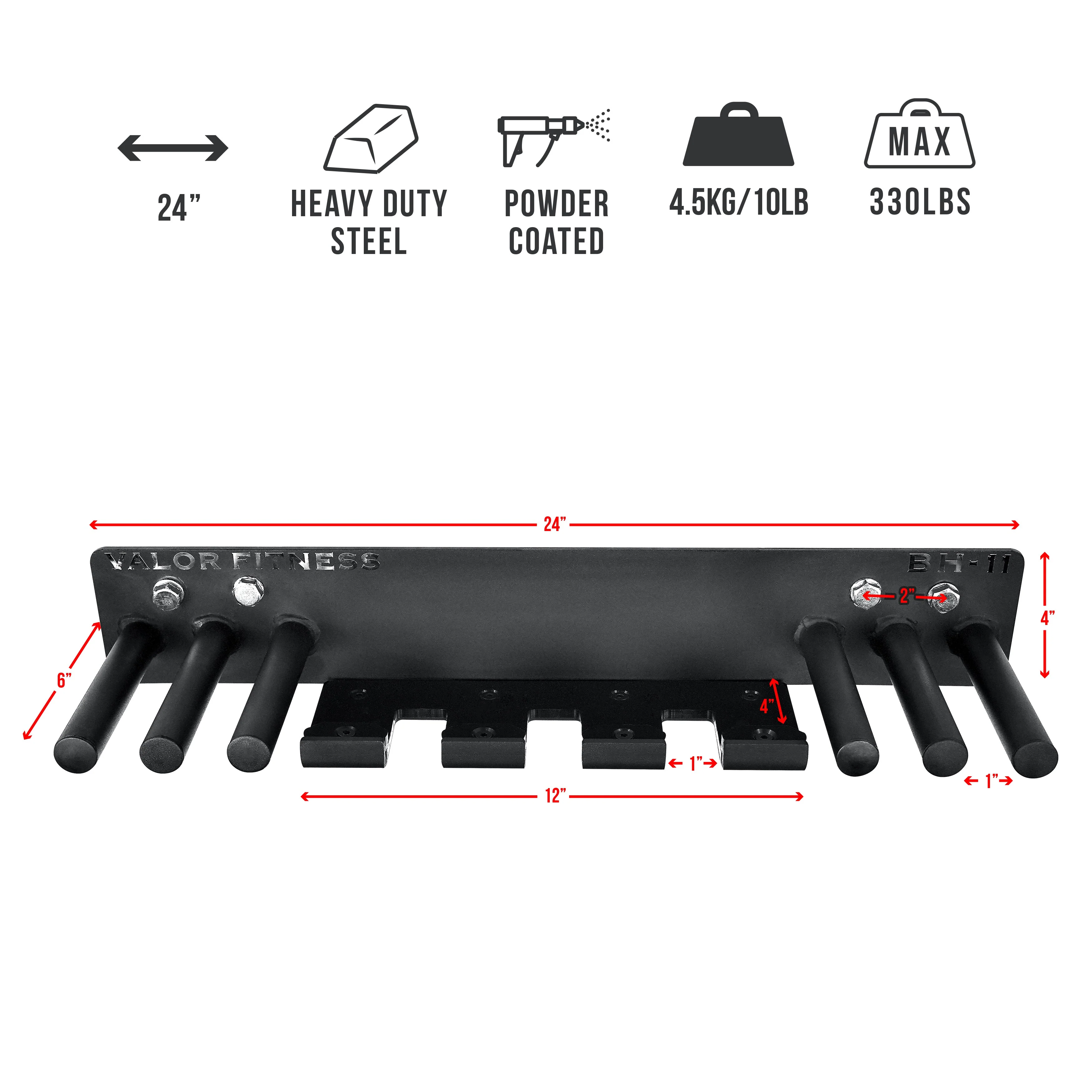 Valor Fitness - Multipurpose Wall Mounted Storage Rack - Image 3