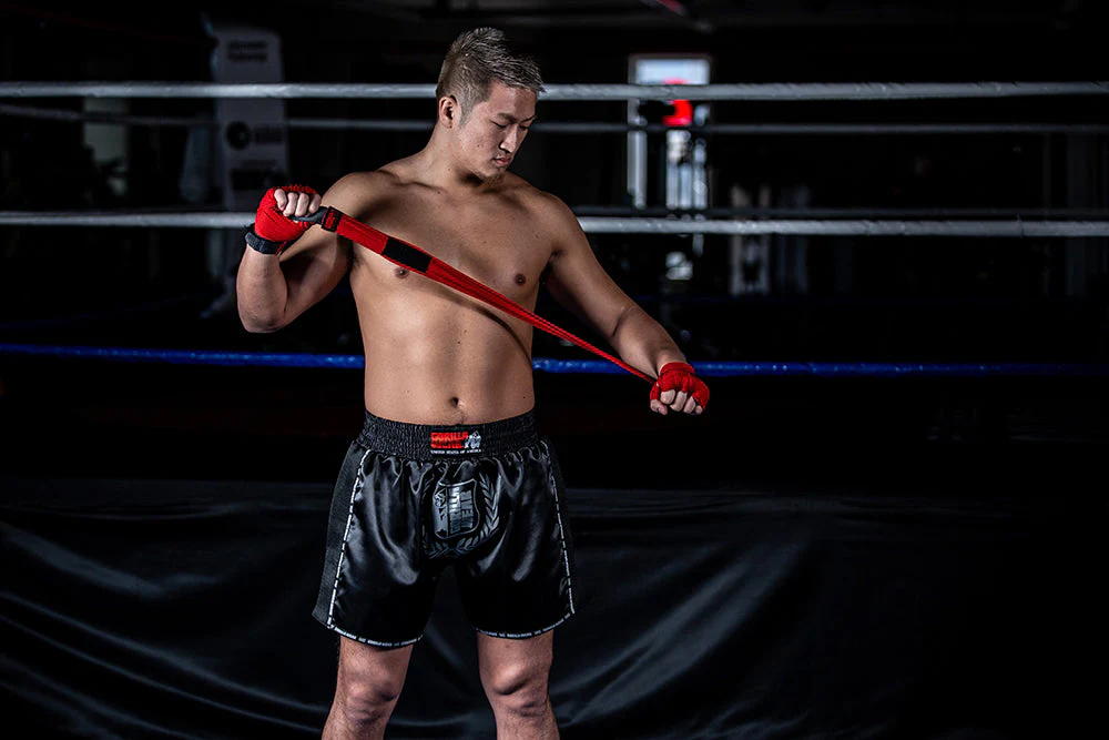 Gorilla Wear - Murdo Muay Thai / Kickboxing Shorts - Black/Gray - Image 5