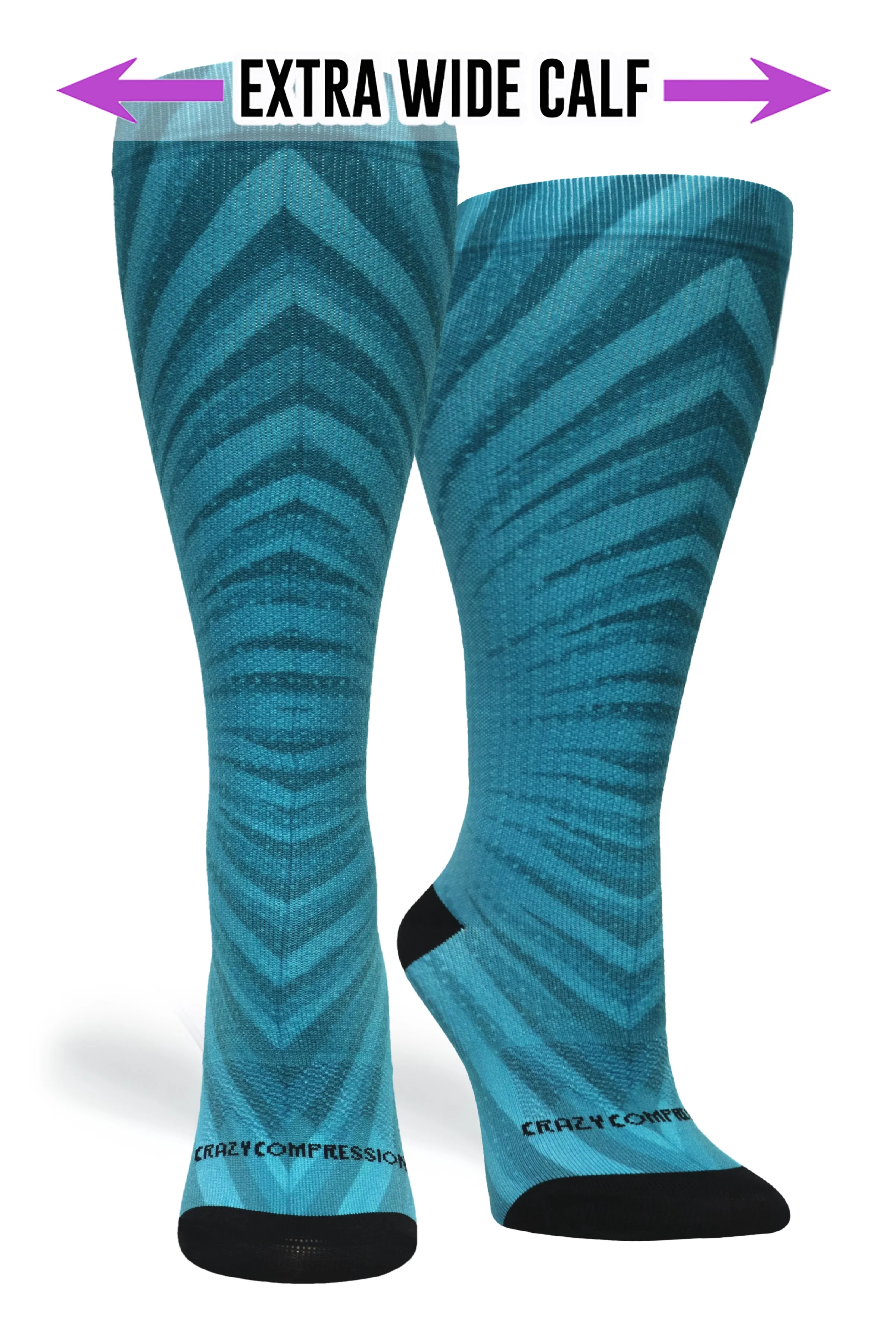 Crazy Compression - Never Quit Blue - (Standard & Extra Wide) - Image 2