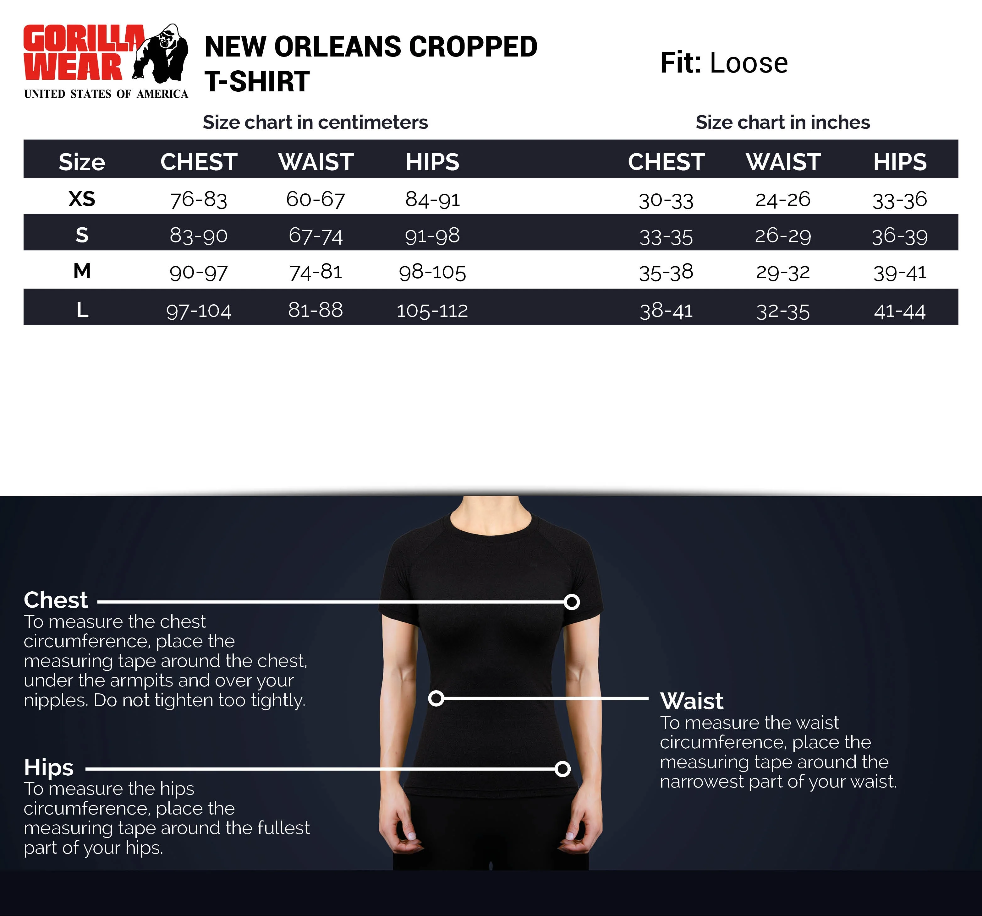Gorilla Wear - New Orleans Cropped T-shirt - Black - Image 9