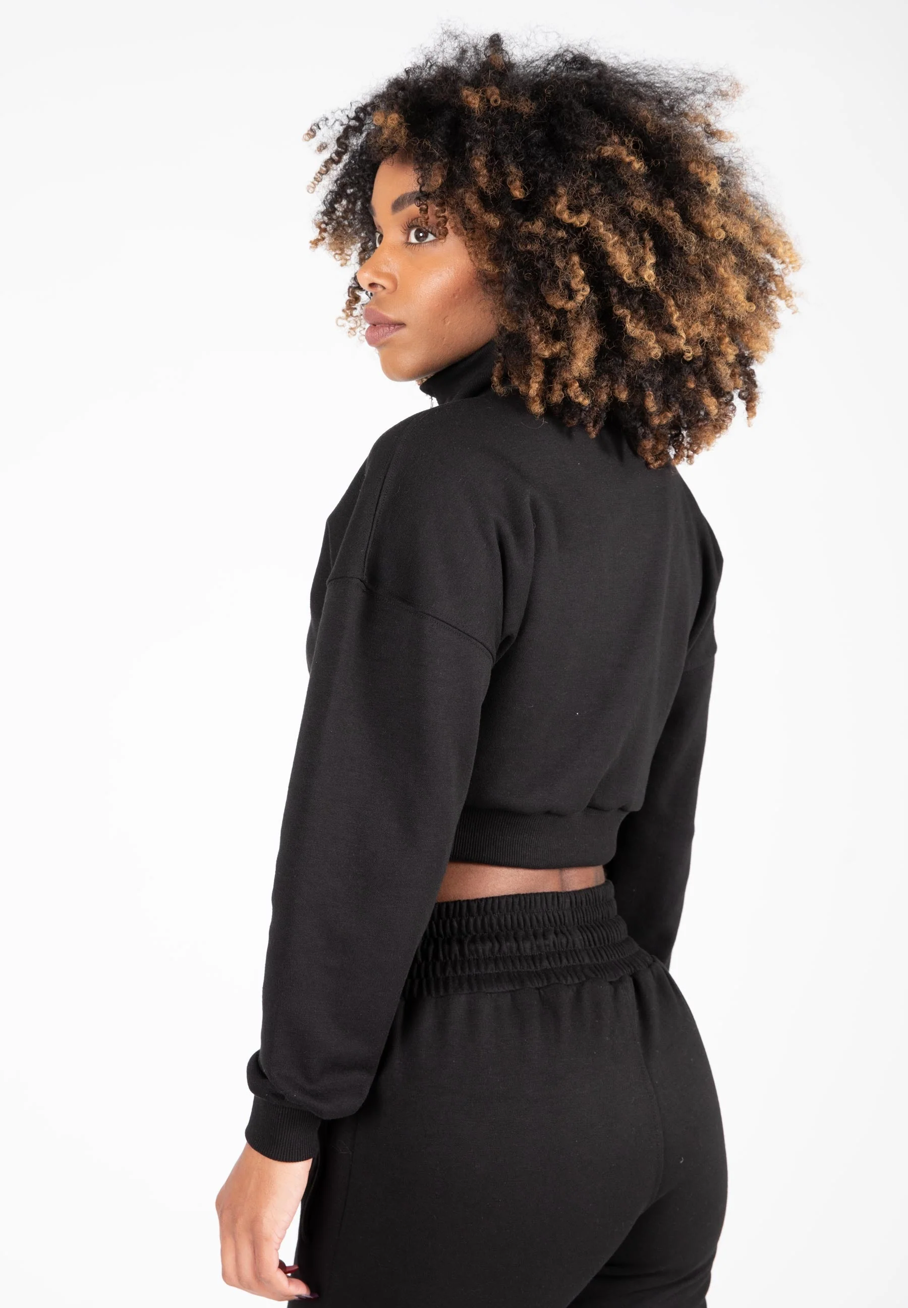Gorilla Wear - Ocala Cropped Half-Zip Sweatshirt - Black - Image 2