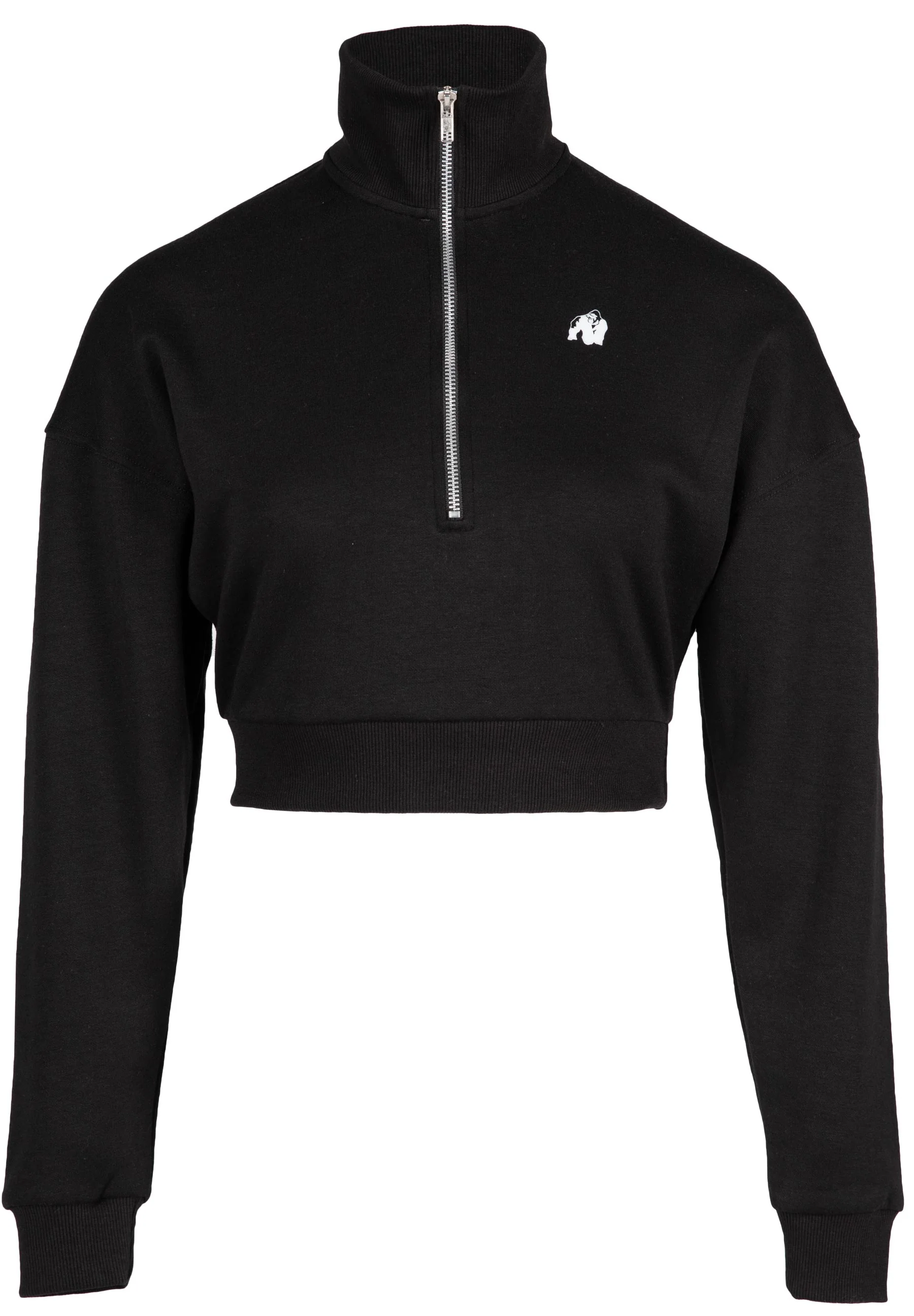 Gorilla Wear - Ocala Cropped Half-Zip Sweatshirt - Black - Image 6