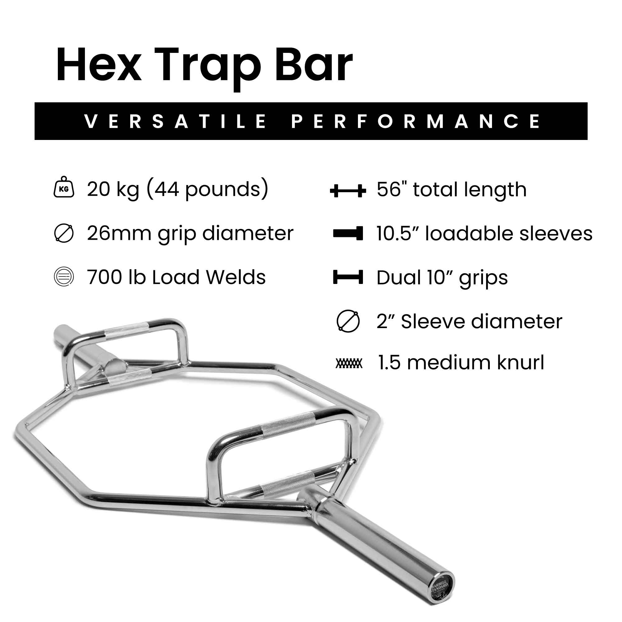 Barbell Standard - Olympic hex bar - Image 6