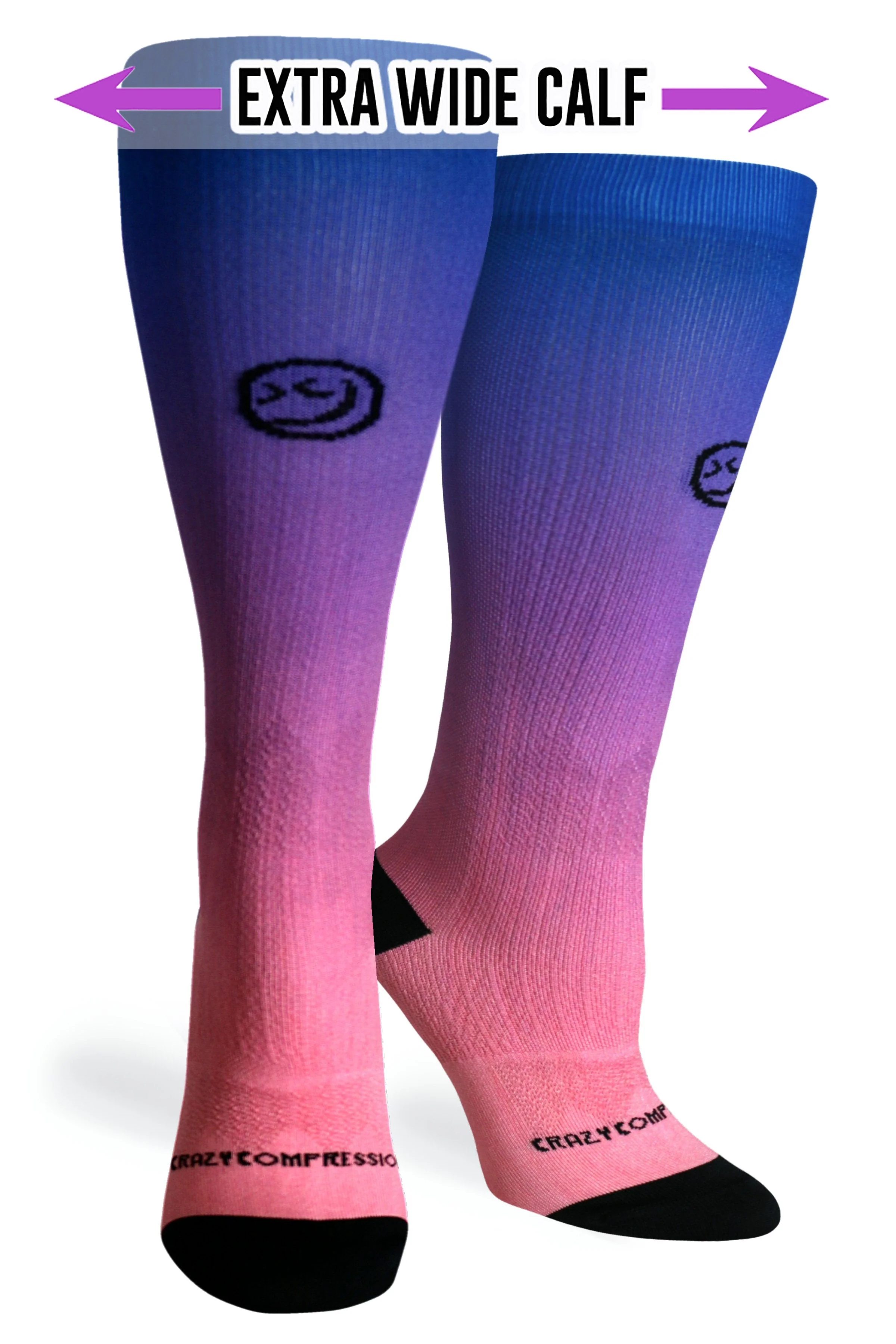 Crazy Compression - Ombré Blue Pink - (Standard & Extra Wide) - Image 8