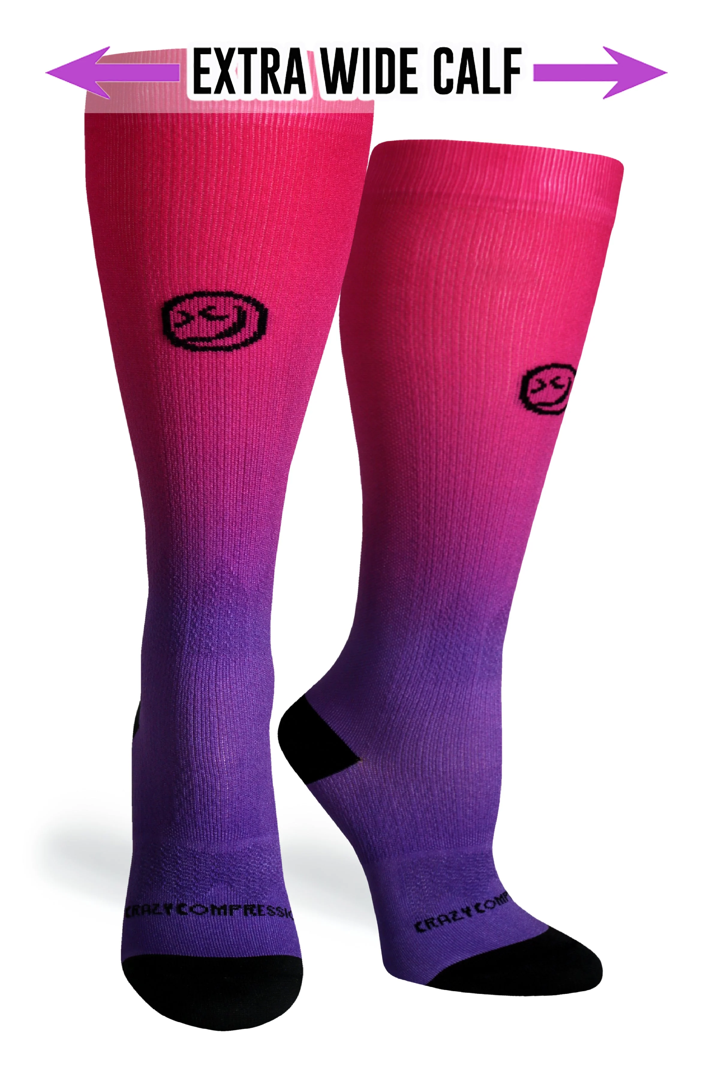 Crazy Compression - Ombré Pink Purple - (Standard & Extra Wide) - Image 2