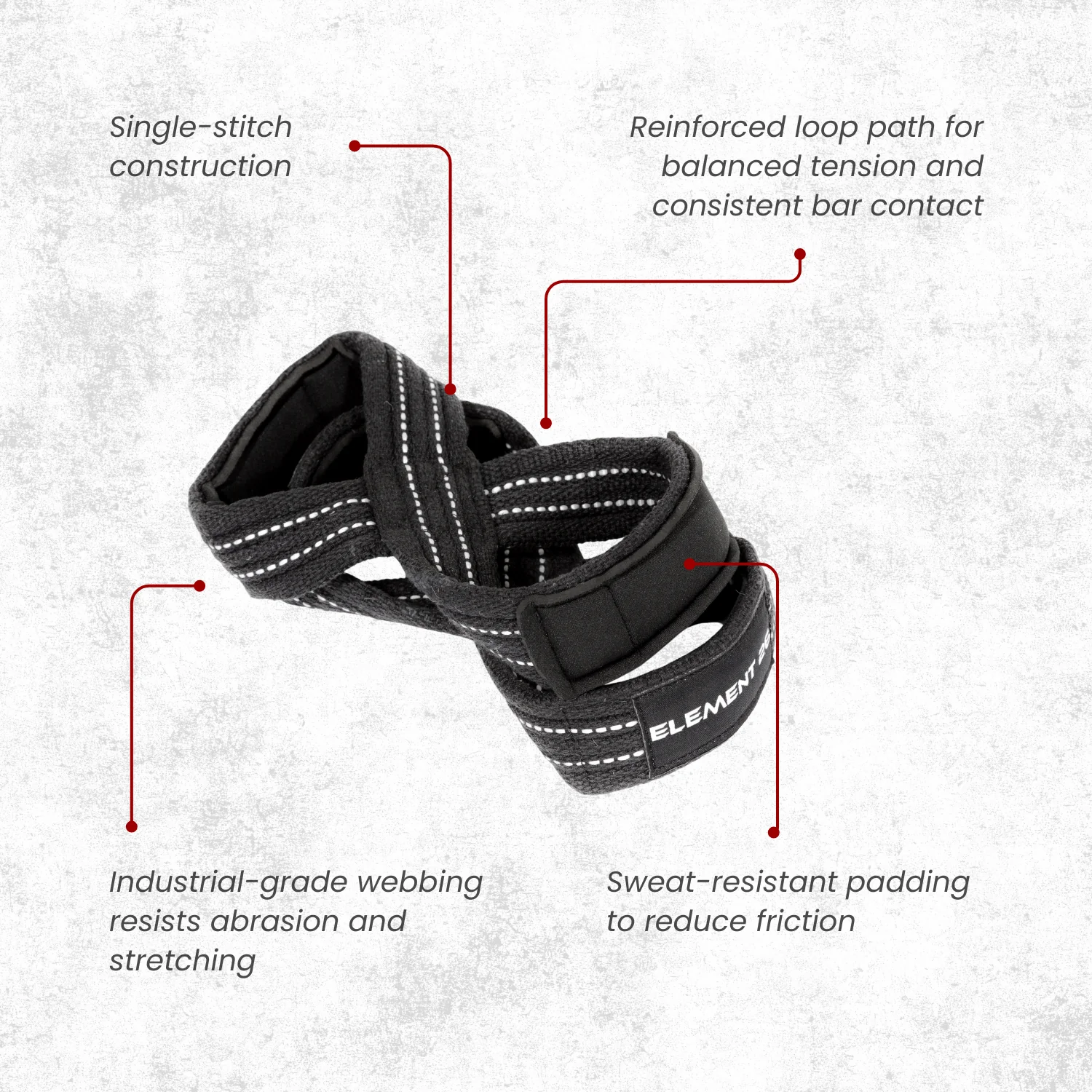 Element 26 - Padded Figure 8 Weightlifting Straps - Image 3