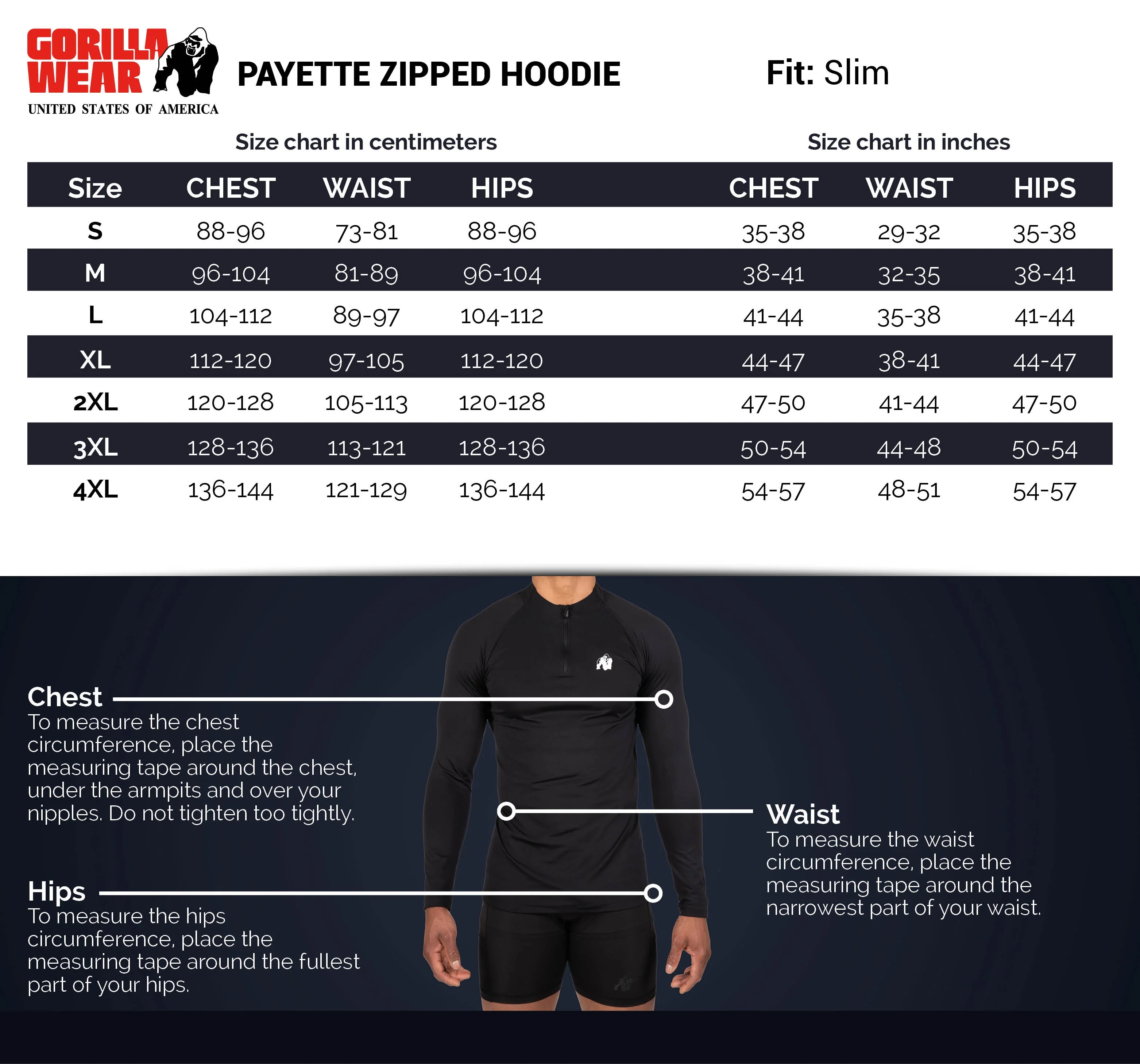 Gorilla Wear - Payette Zipped Hoodie - Black - Image 8