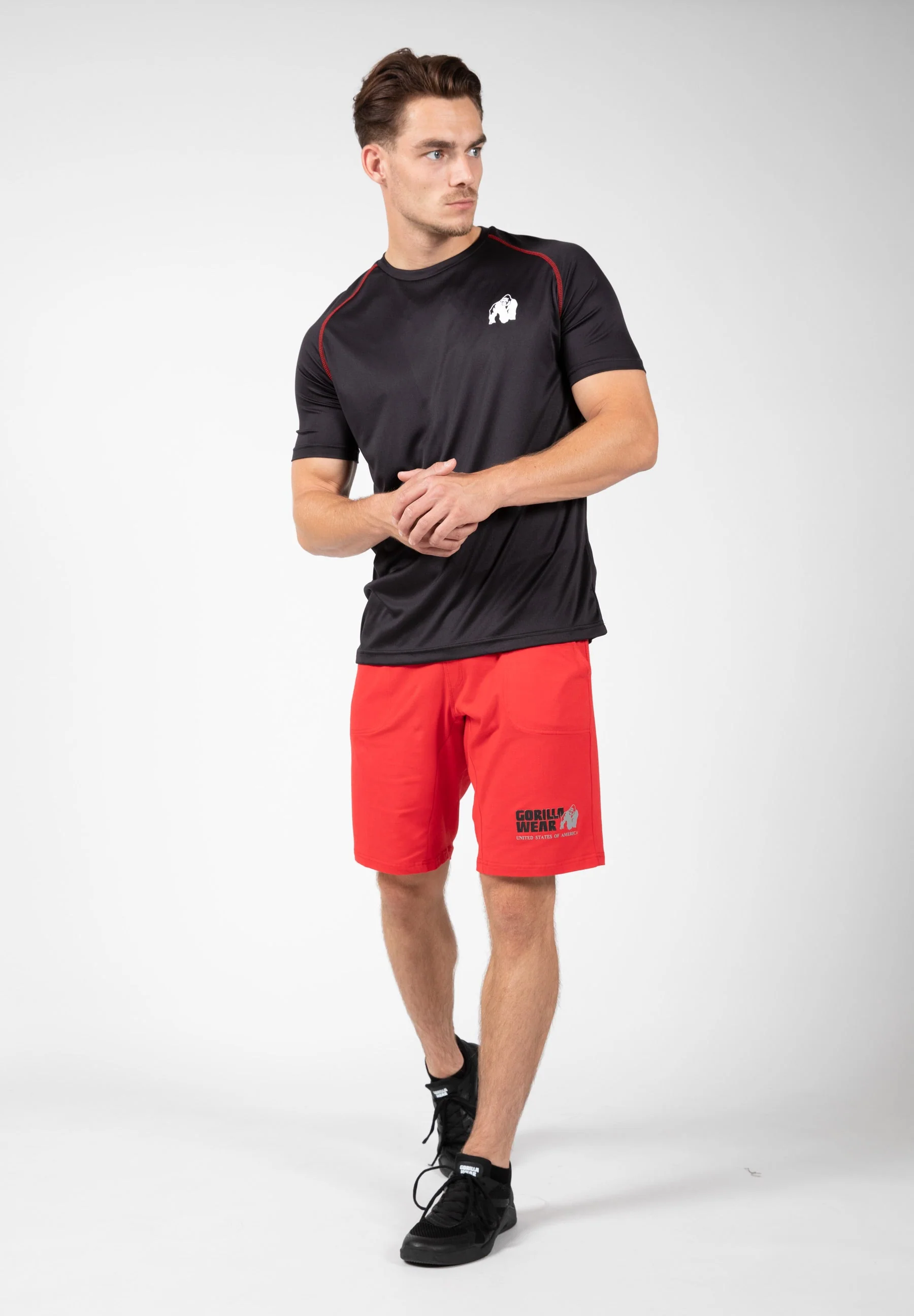Gorilla Wear - Performance T-Shirt - Black/Red - Image 3