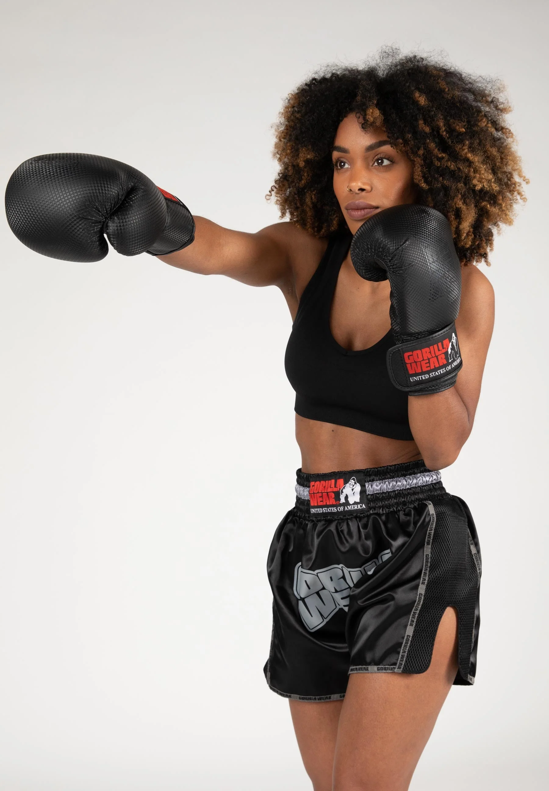 Gorilla Wear - Piru Muay Thai Shorts - Black - Image 2