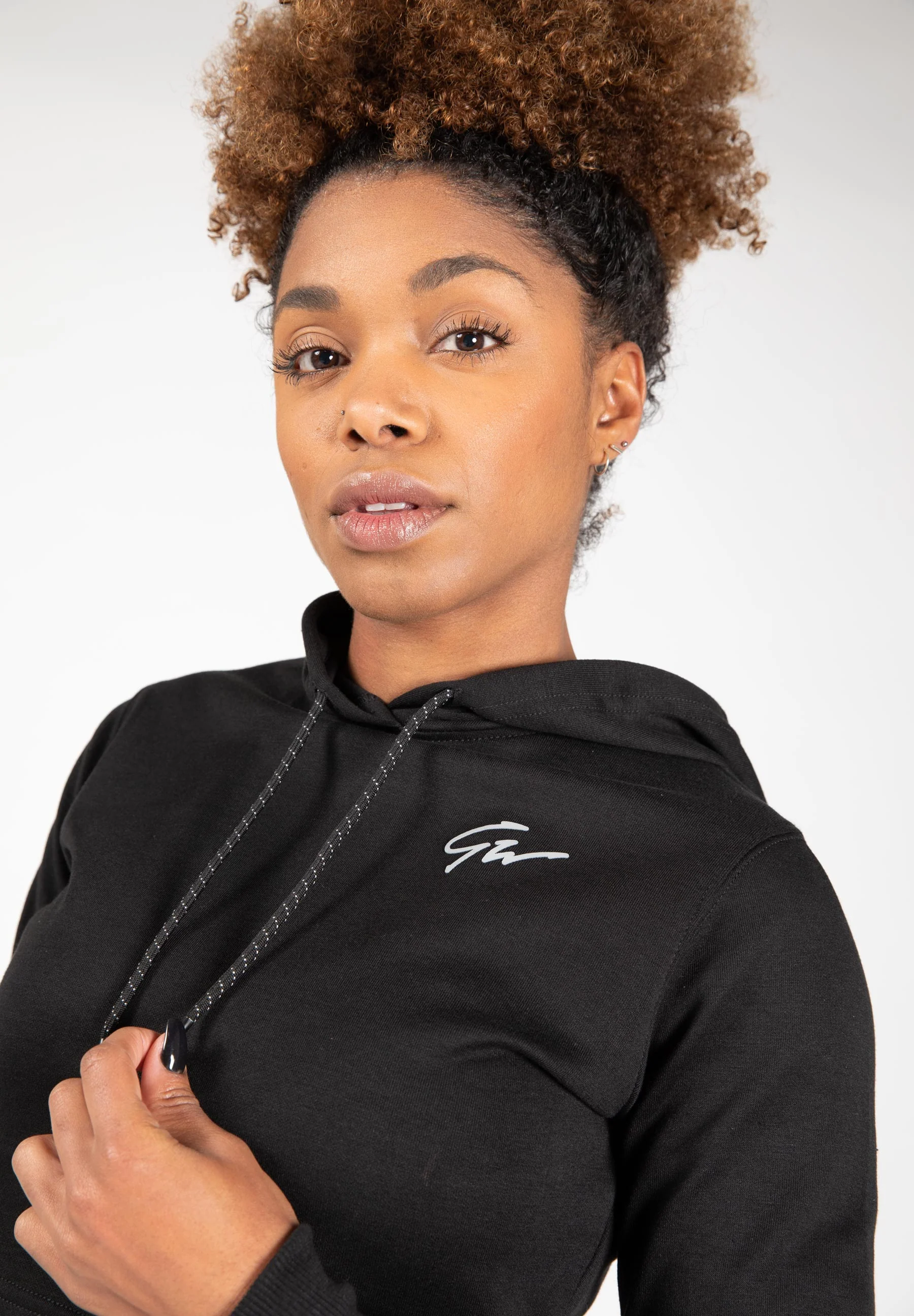 Gorilla Wear - Pixley Crop Top Hoodie - Black - Image 5