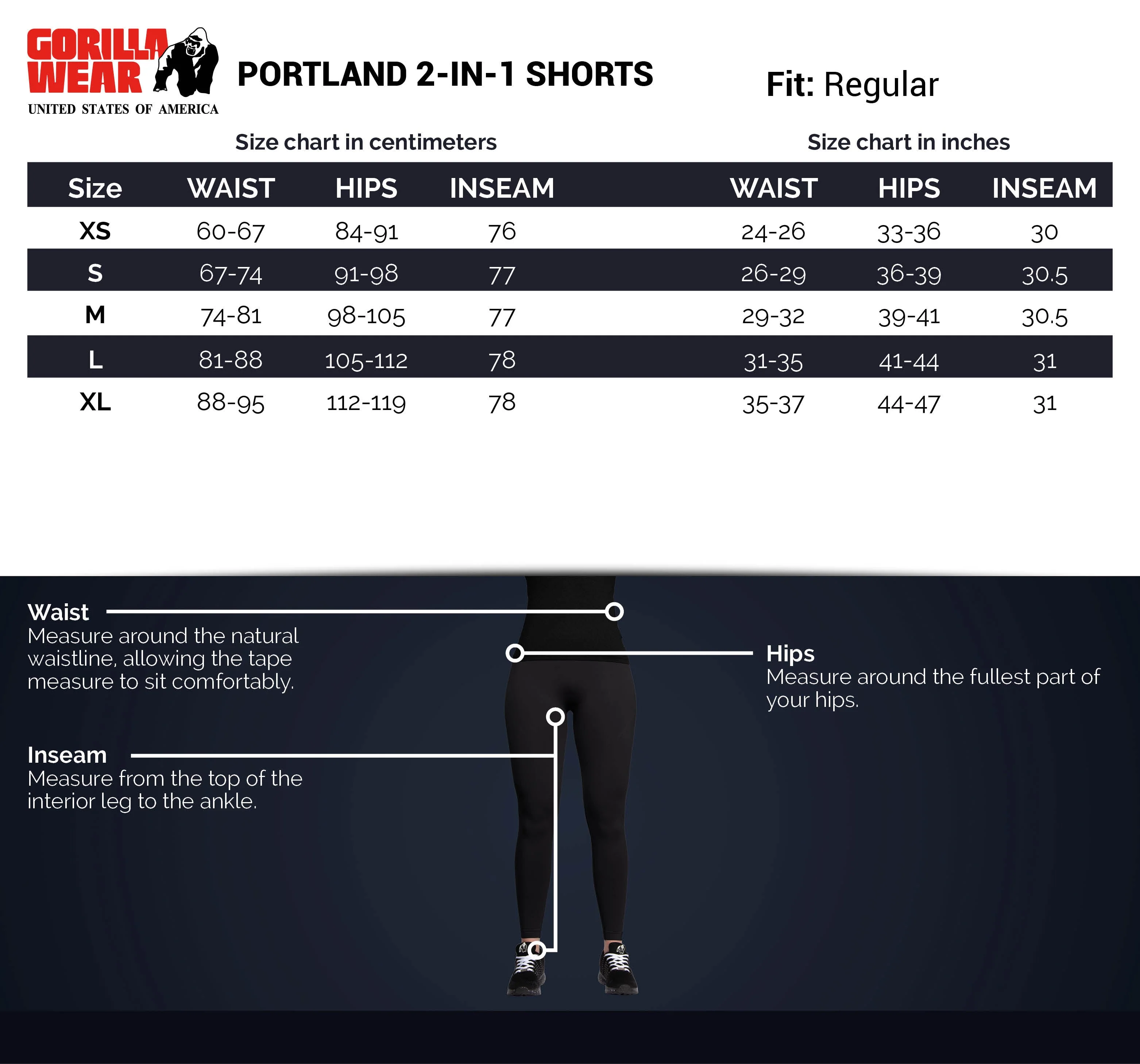 Gorilla Wear - Portland 2-In-1 Shorts - Black - Image 6