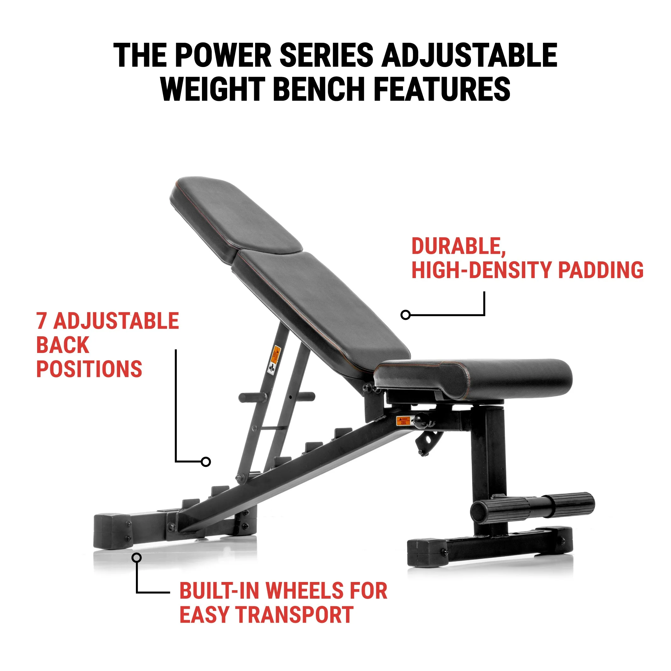 XMARK - Power Series Adjustable Dumbbell Weight Bench - Image 3
