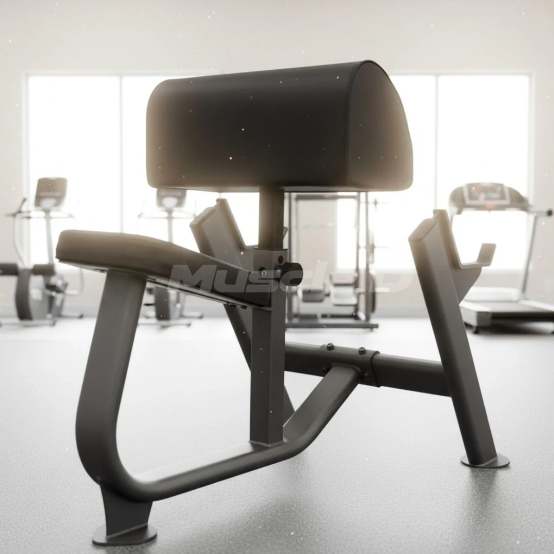 Muscle D Fitness - Preacher Curl Bench - 11 Gauge Steel - Adjustable Seat - Commercial Upholstery - Image 2