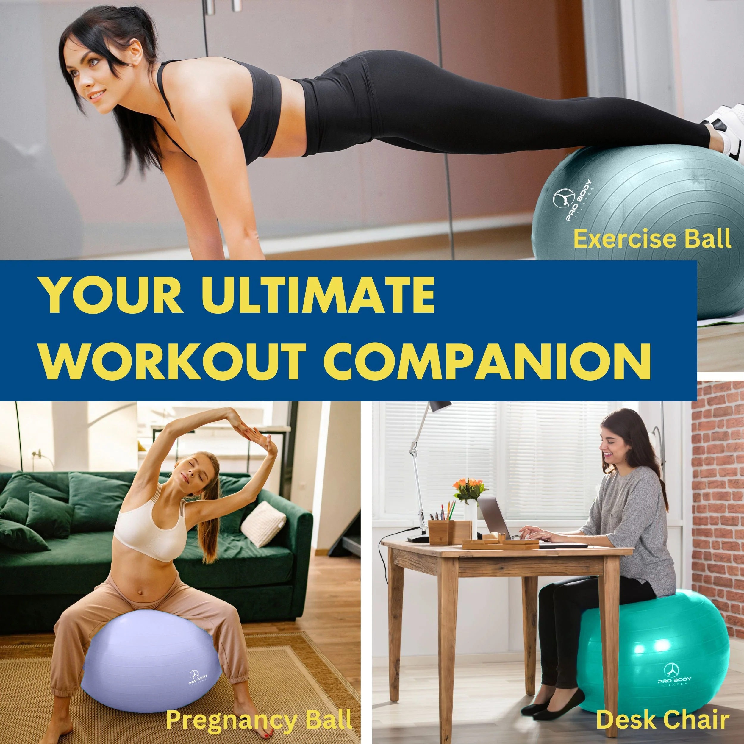 ProBody Pilates - Pregnancy Ball for Maternity, Labor and Birth. Includes Pregnancy Guide. (Aqua) - Image 8