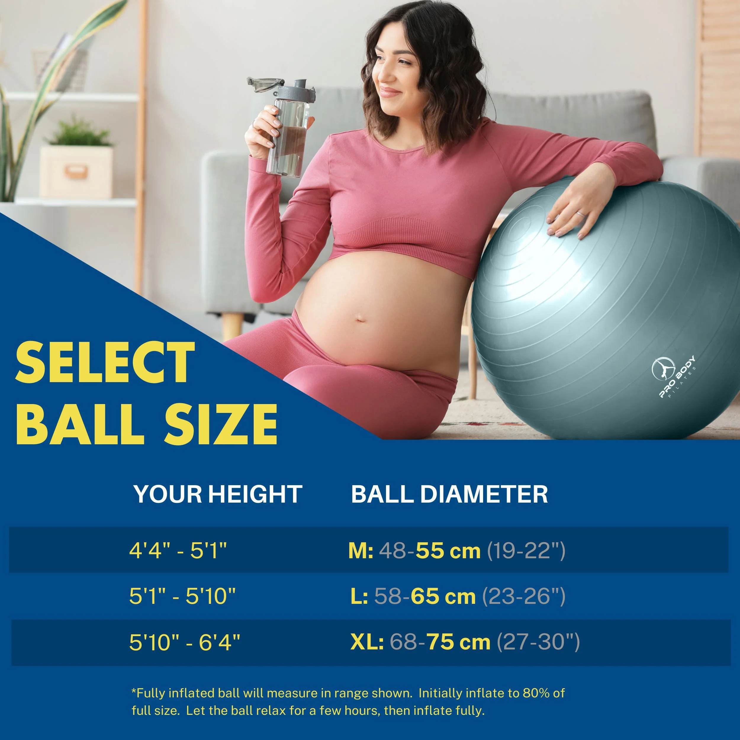 ProBody Pilates - Pregnancy Ball for Maternity, Labor and Birth. Includes Pregnancy Guide. (Lilac) - Image 4