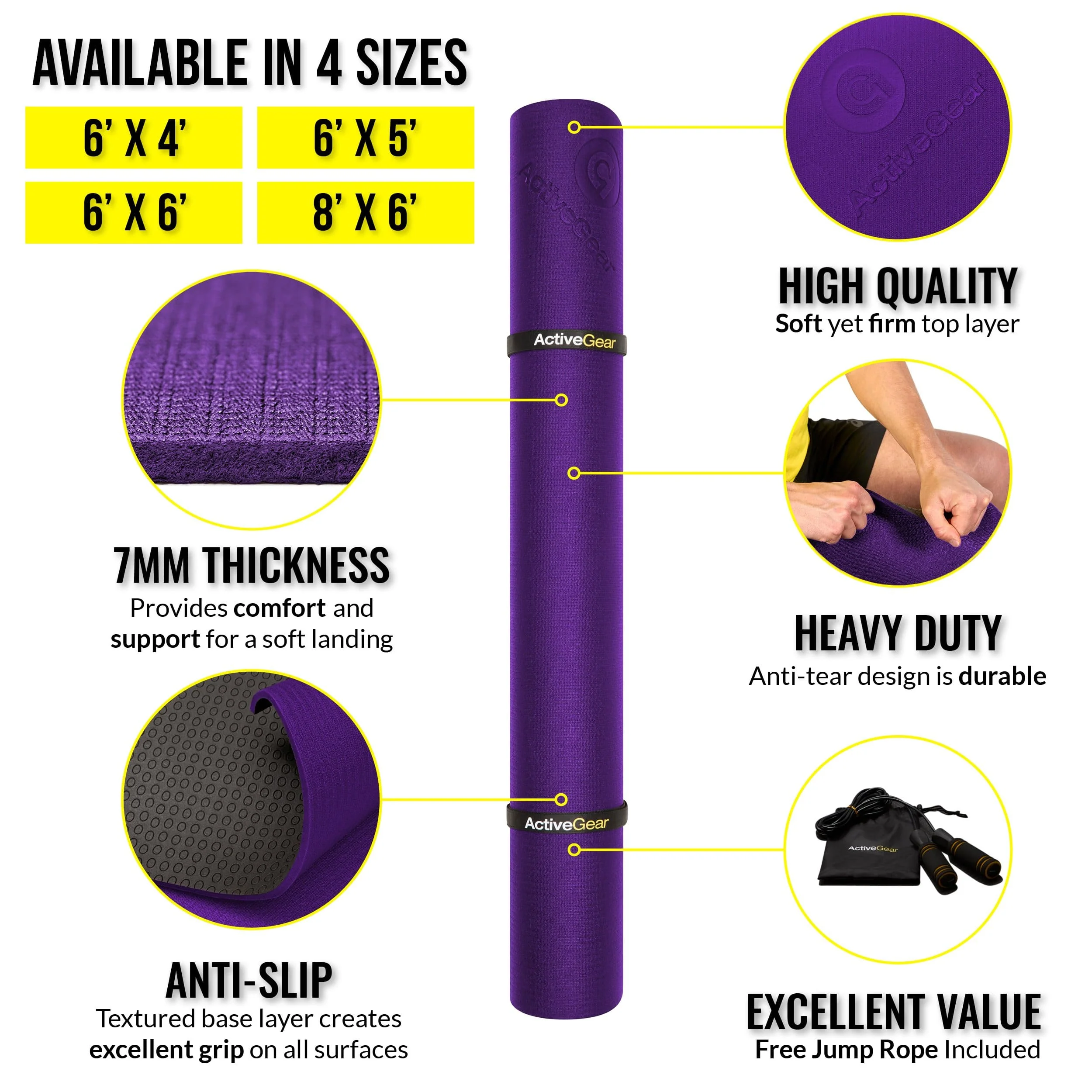 ActiveGear - Premium Large Exercise Mats - Image 18