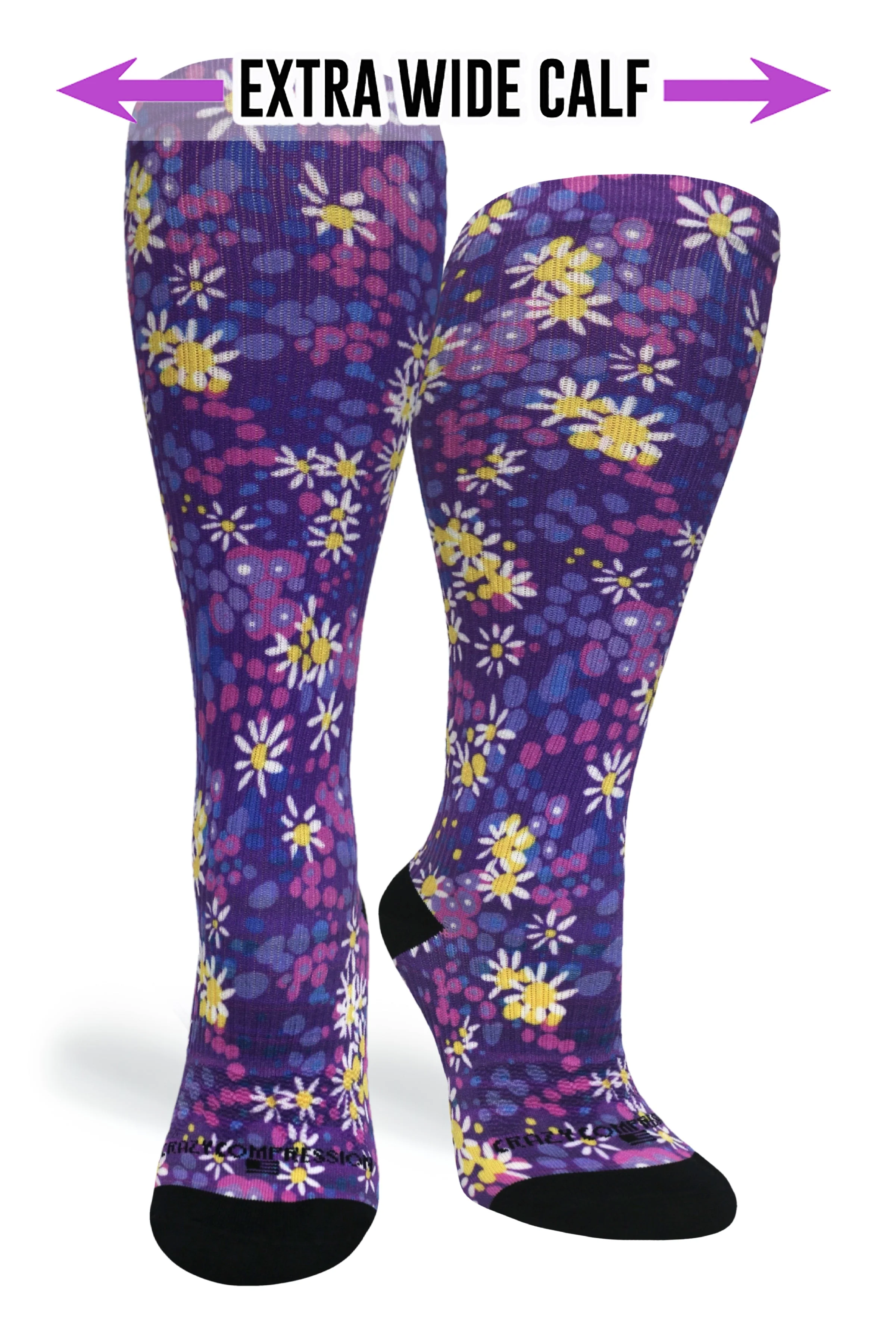 Crazy Compression - Purple Petals - (Standard & Extra Wide) - Image 2