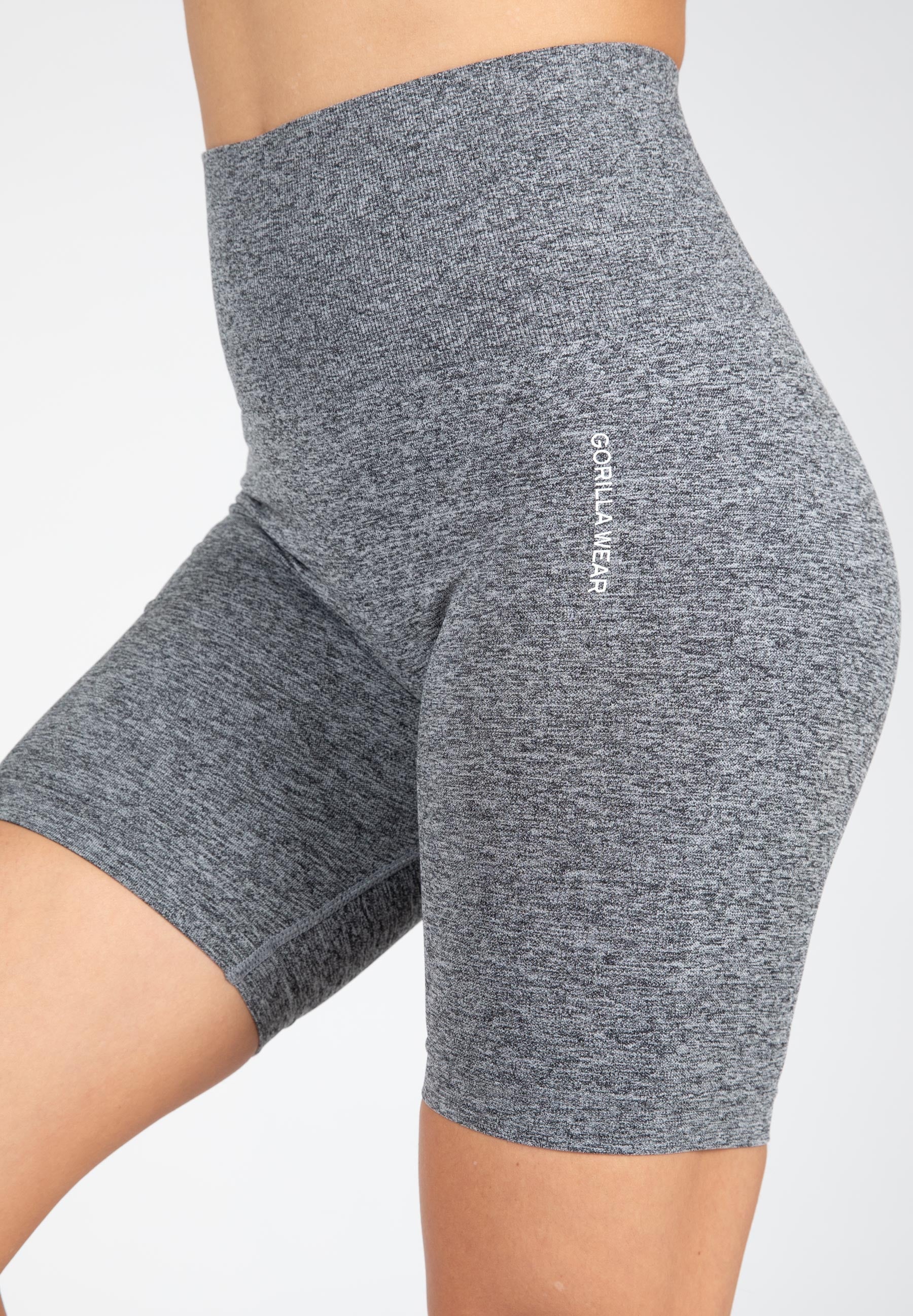 Gorilla Wear - Quincy Seamless Cycling Shorts - Gray Melange - Image 4