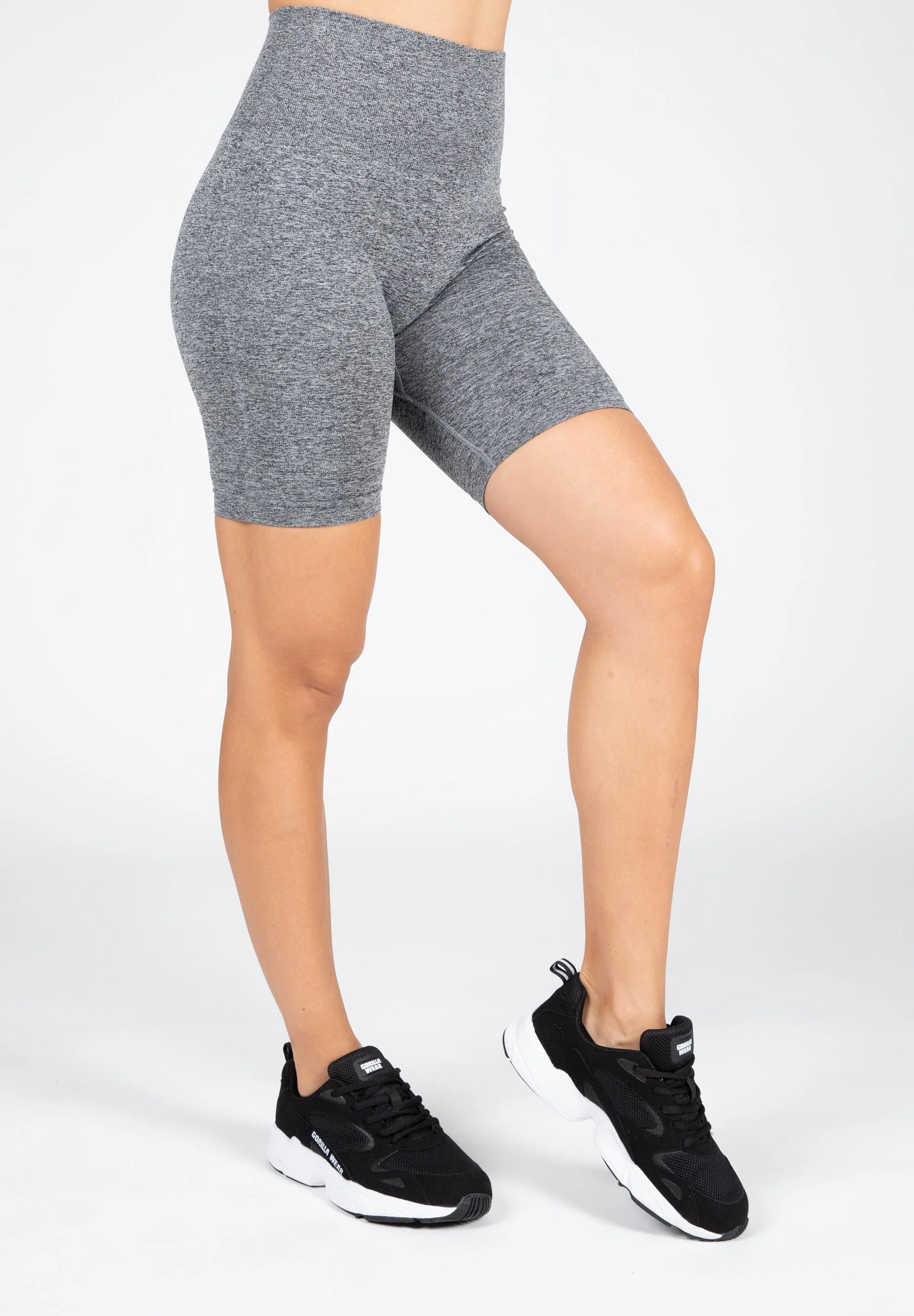 Gorilla Wear - Quincy Seamless Cycling Shorts - Gray Melange - Image 9