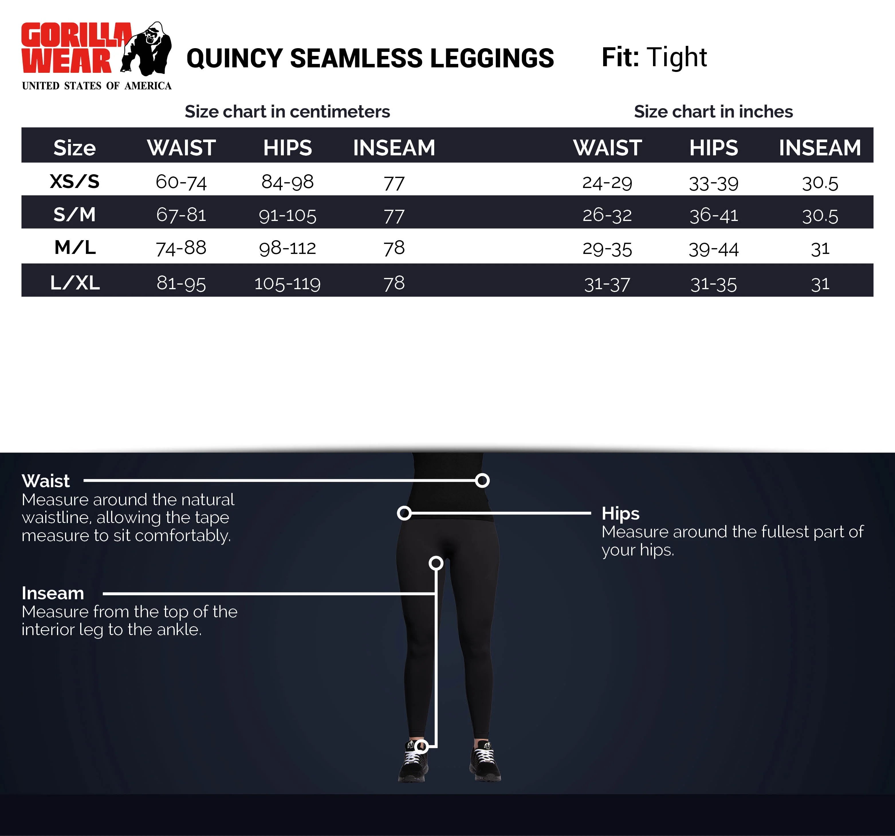 Gorilla Wear - Quincy seamless leggings - black - Image 10