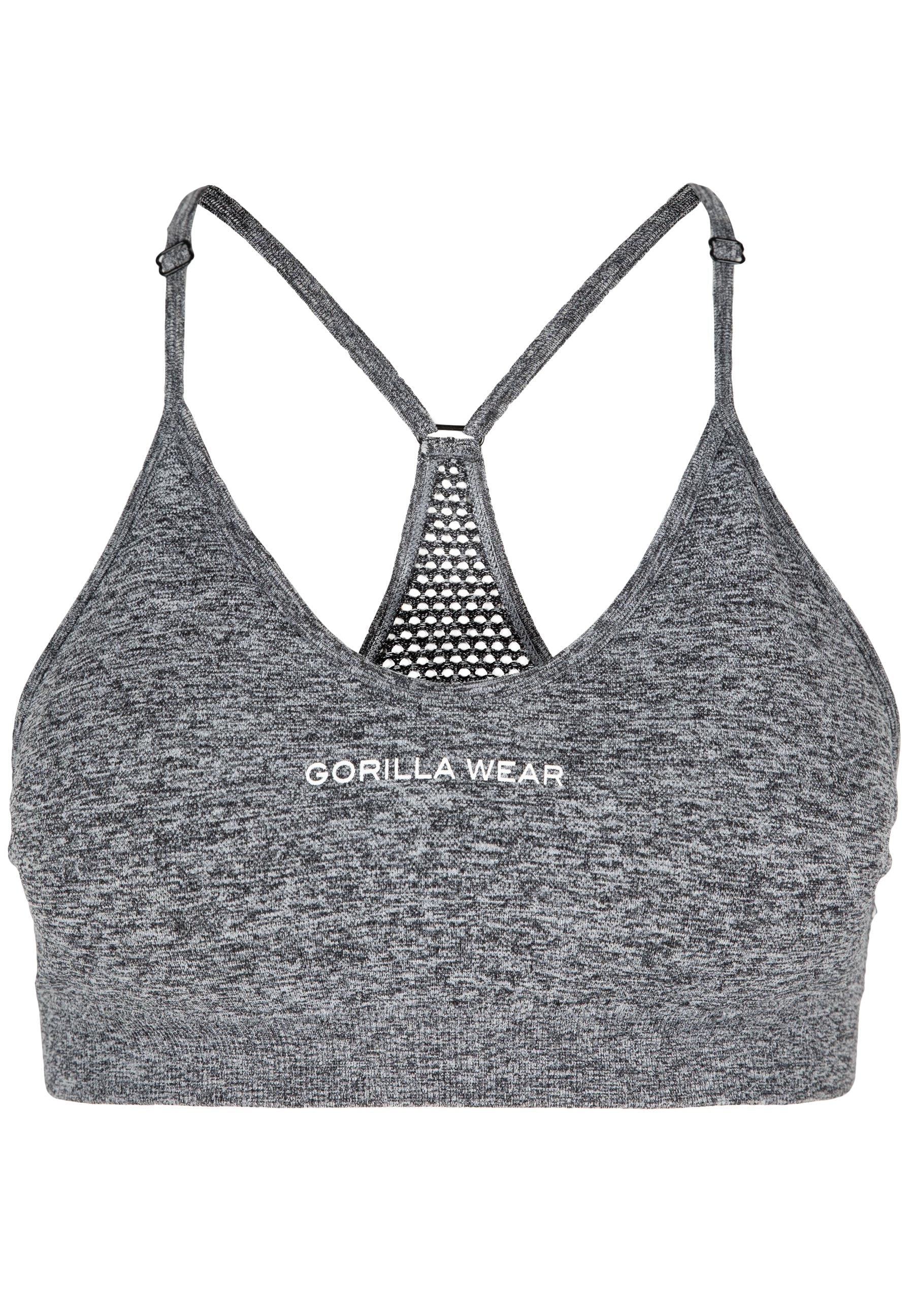 Gorilla Wear - Quincy Seamless Sport Bra - Gray Melange - Image 5