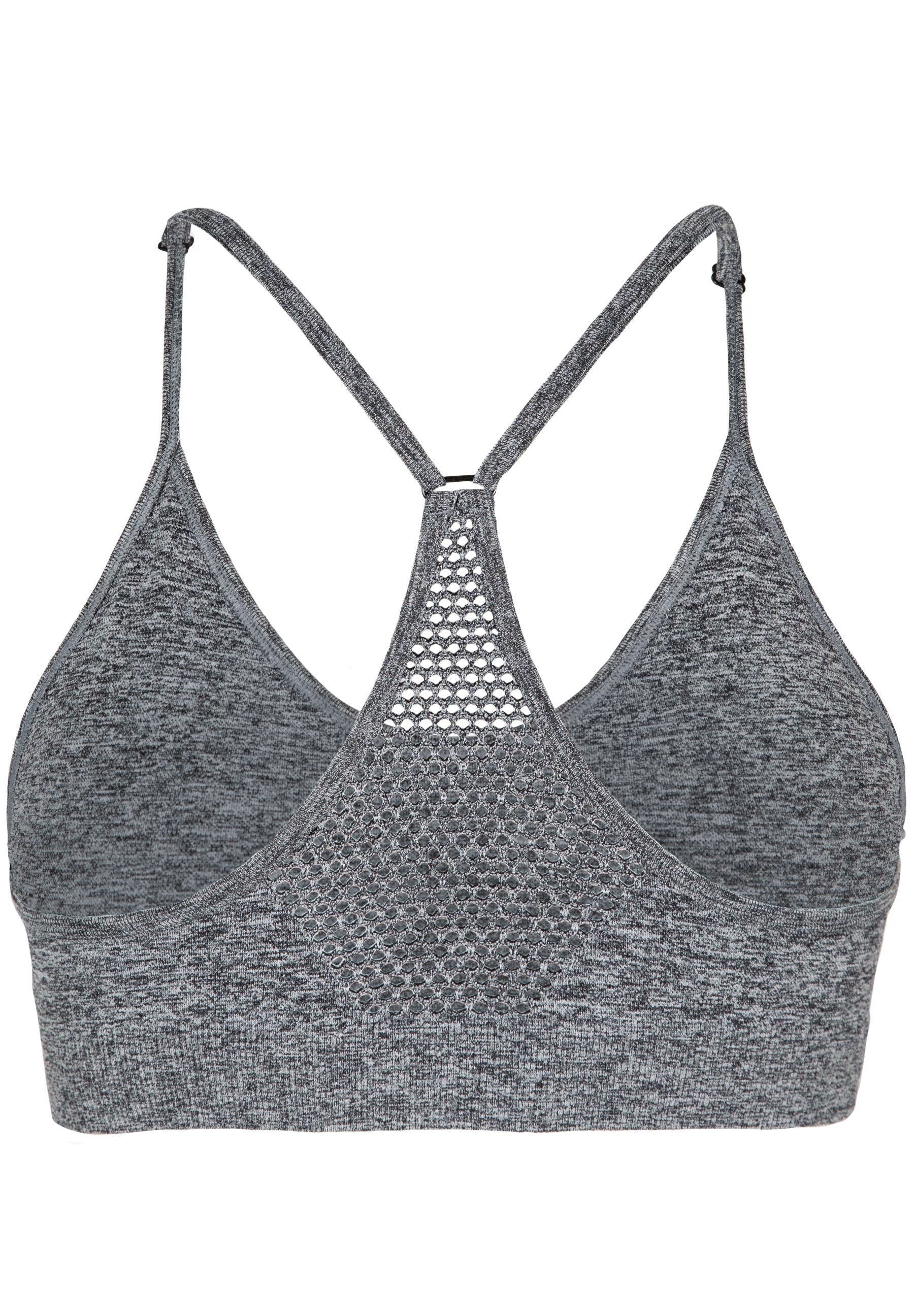 Gorilla Wear - Quincy Seamless Sport Bra - Gray Melange - Image 6