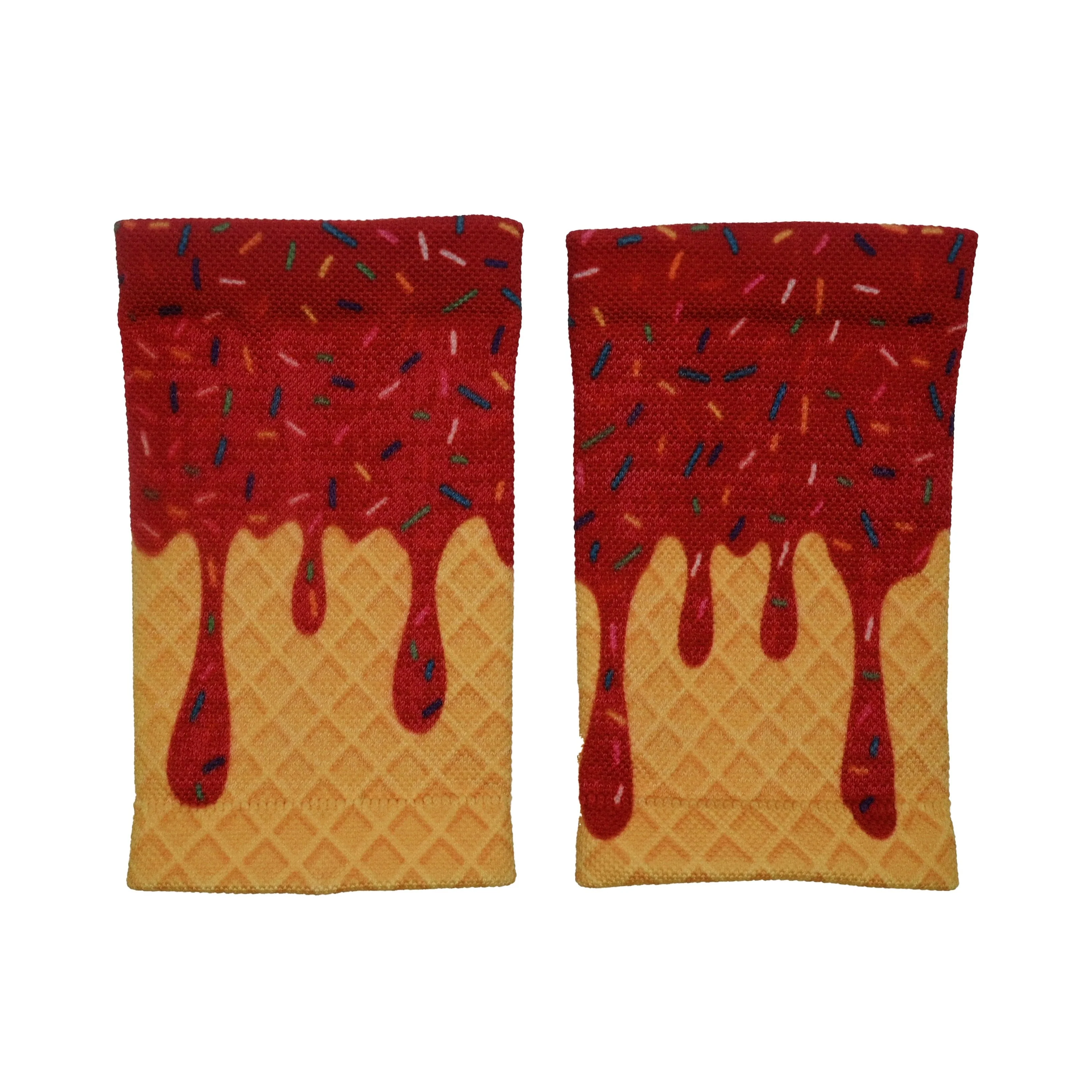 Elite Athletic Gear - Red Ice Cream Wrist Support Sleeves - Image 2