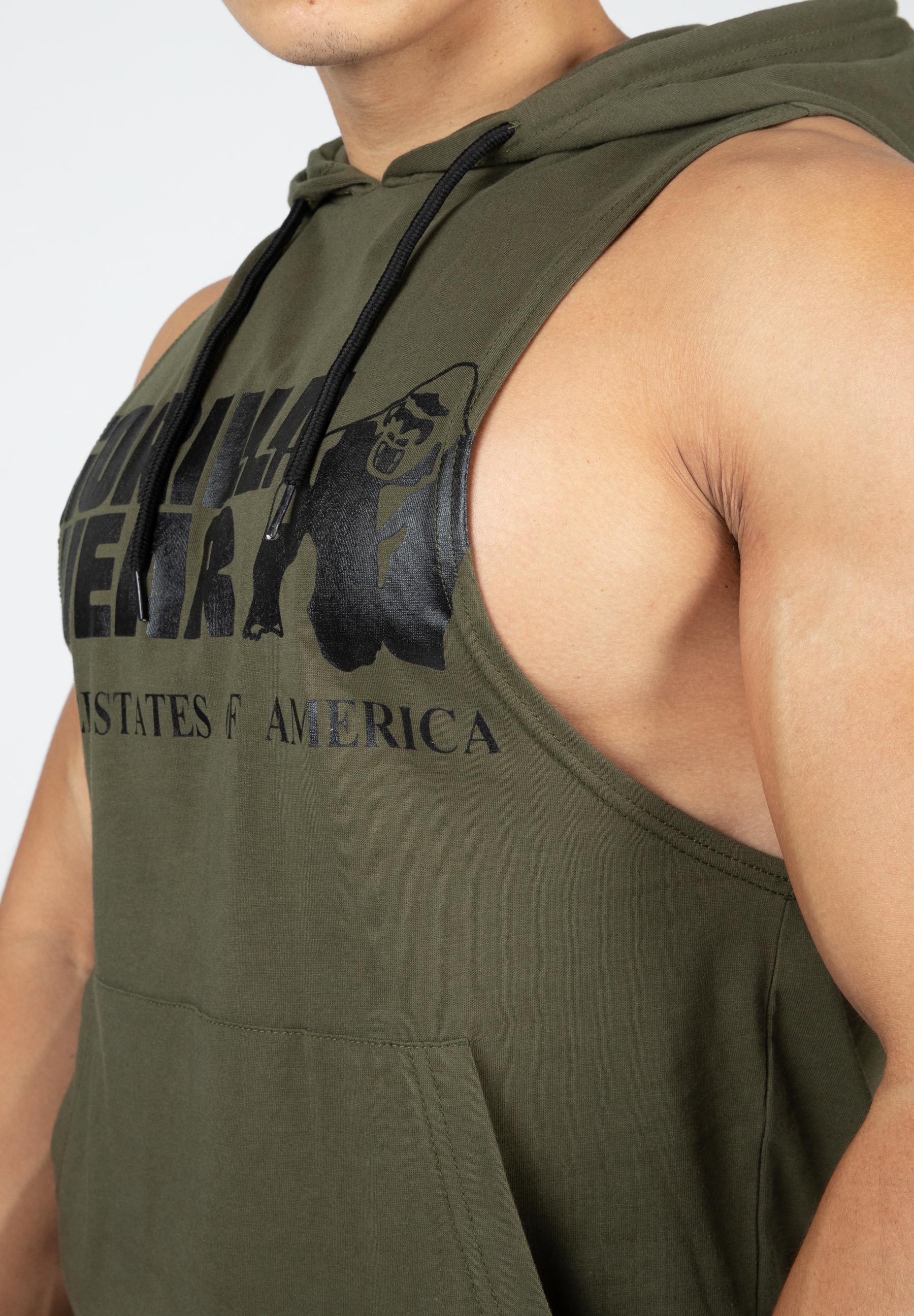 Gorilla Wear - Rogers Hooded Tank Top - Green - Image 3