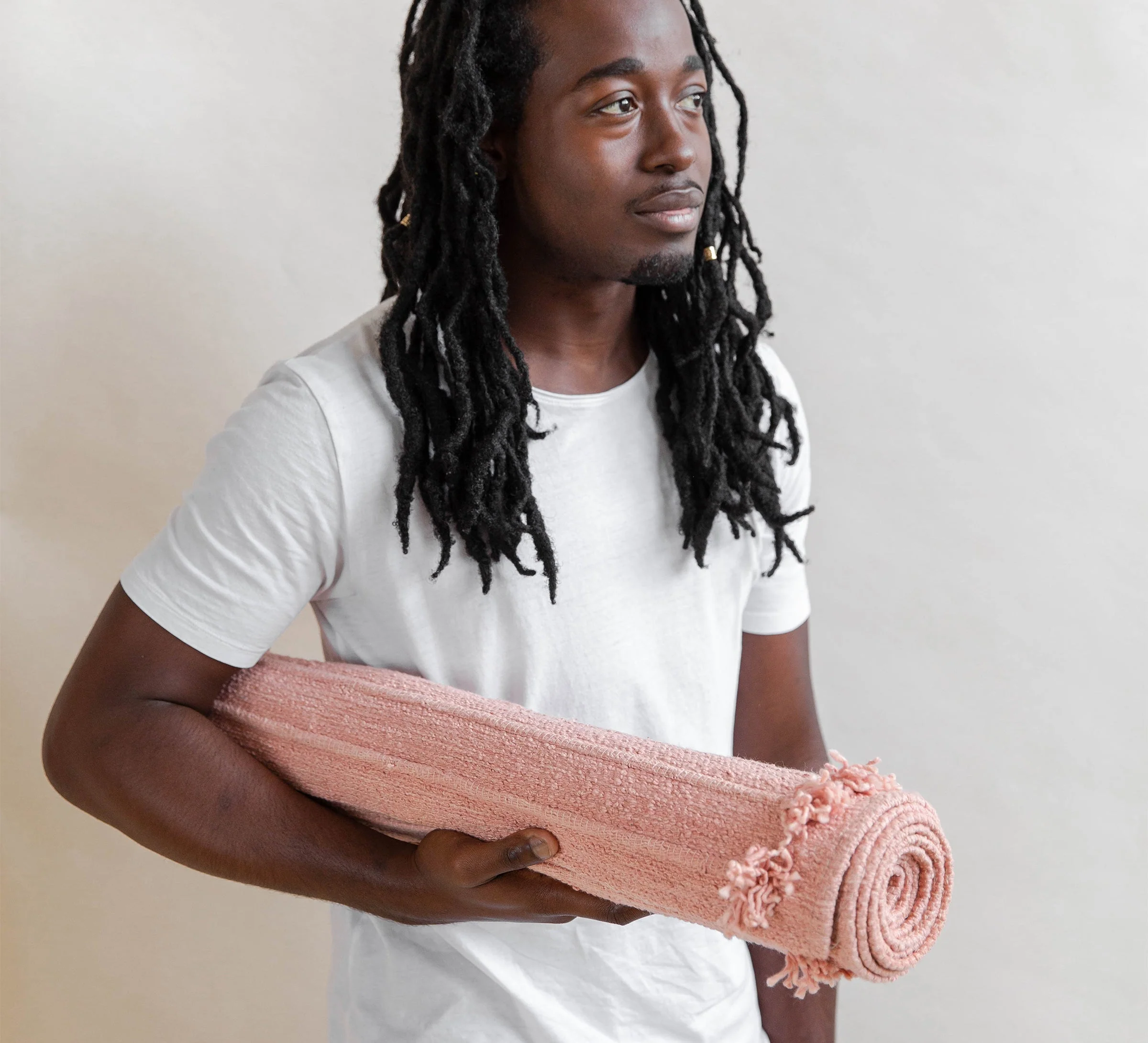 Oko Living - Rose Quartz - Naturally Dyed Herbal Yoga Mat - Image 2