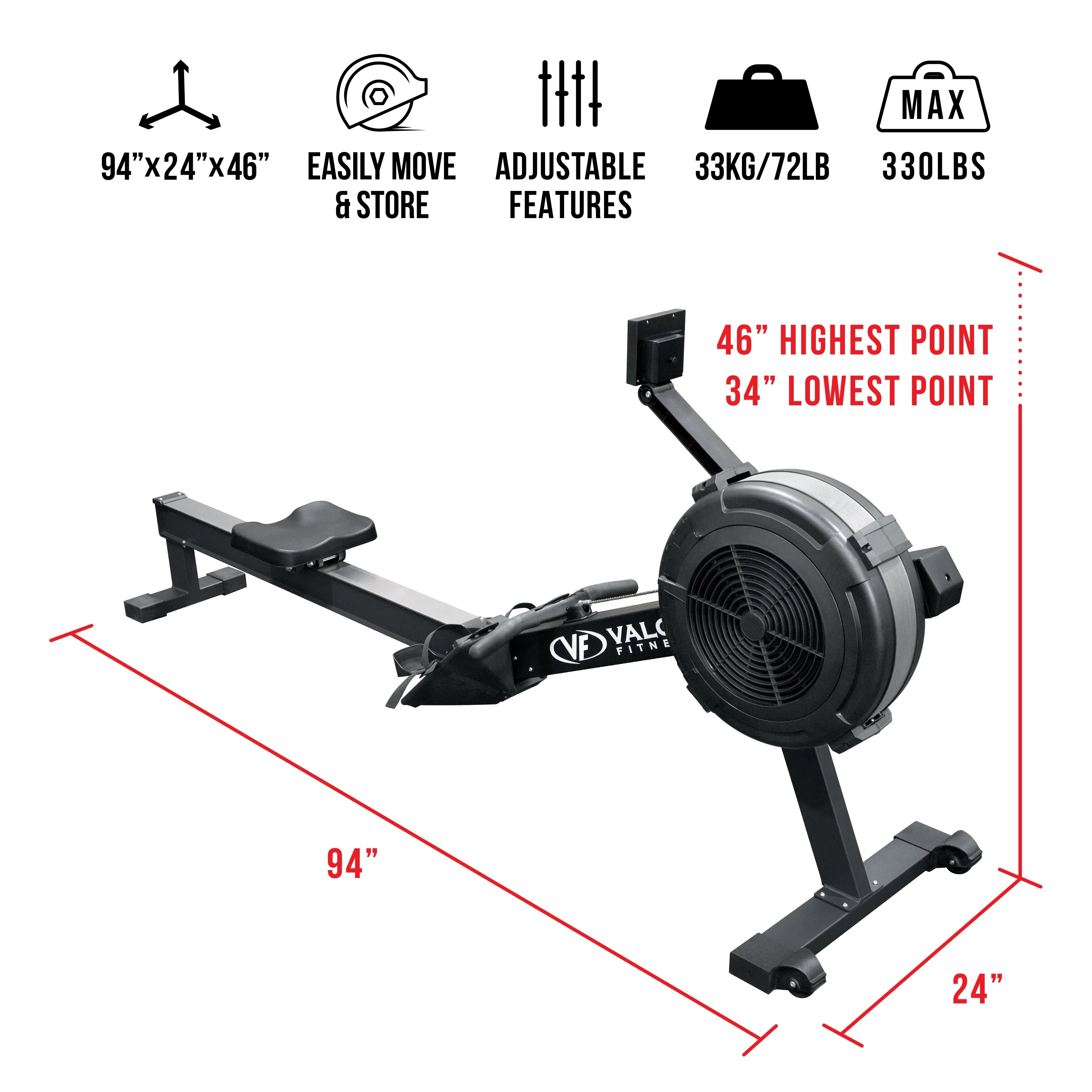 Valor Fitness - Rowing Machine - Image 10