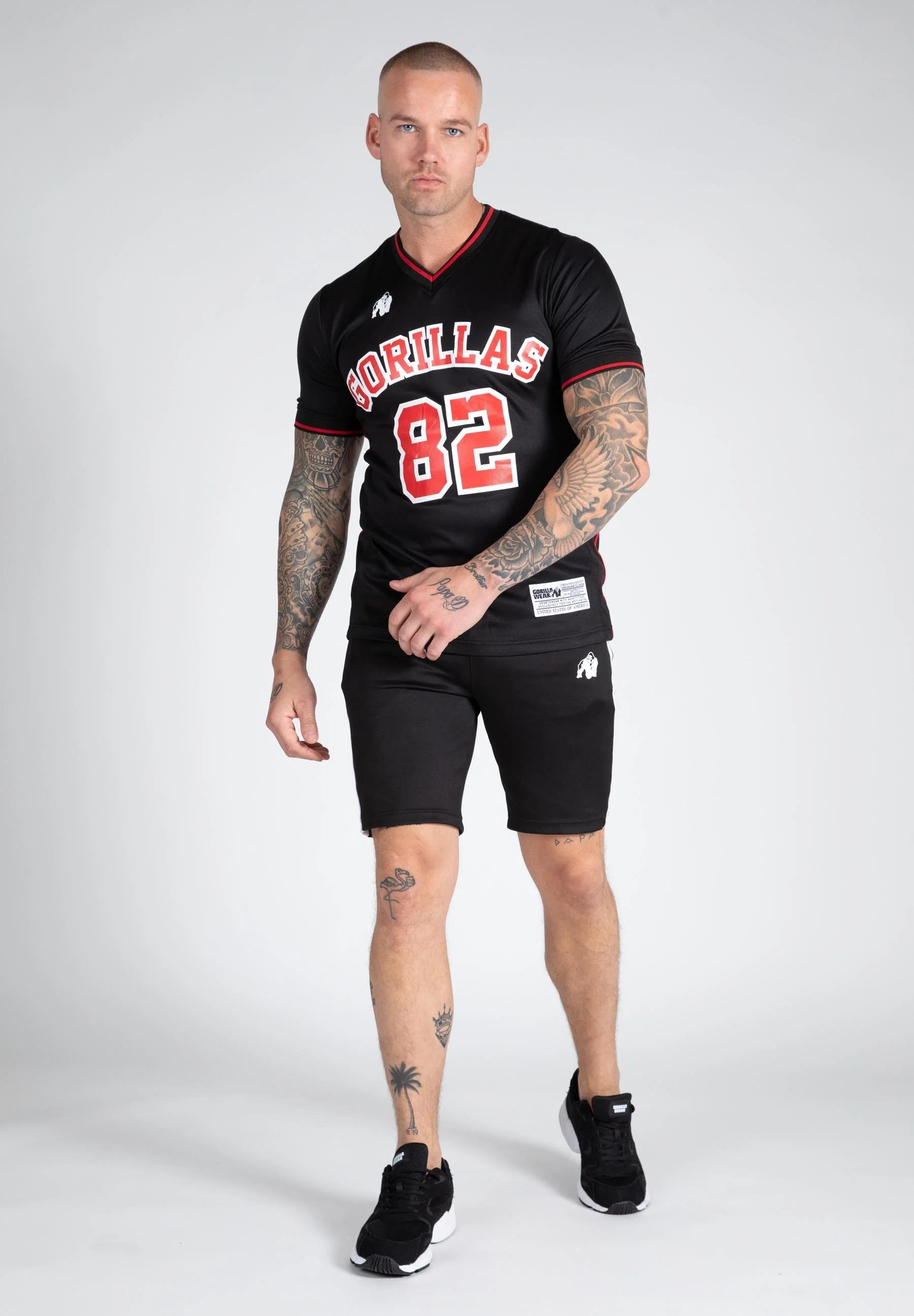 Gorilla Wear - San Mateo T-shirt - Black/Red - Image 2
