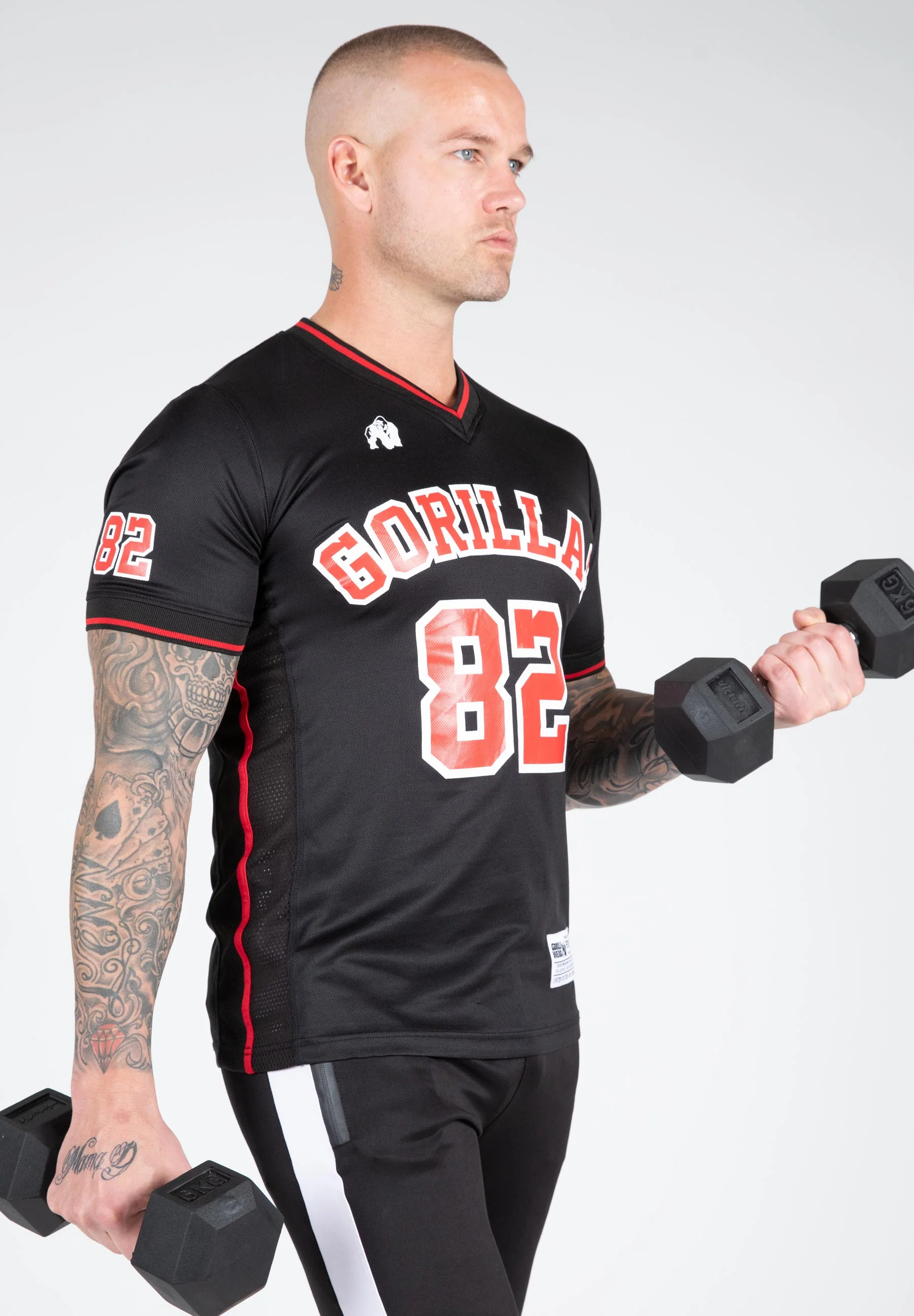 Gorilla Wear - San Mateo T-shirt - Black/Red - Image 5