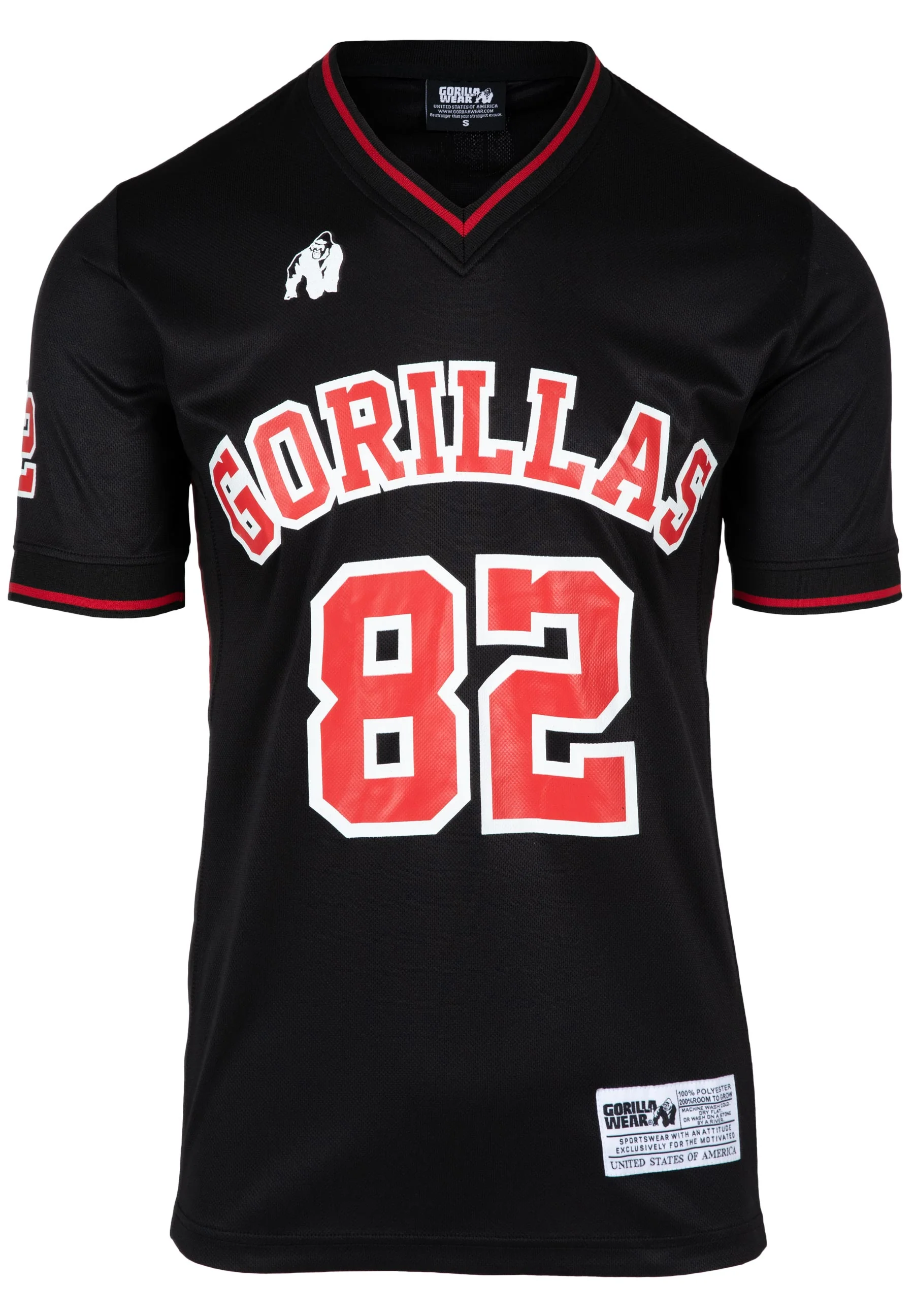 Gorilla Wear - San Mateo T-shirt - Black/Red - Image 7