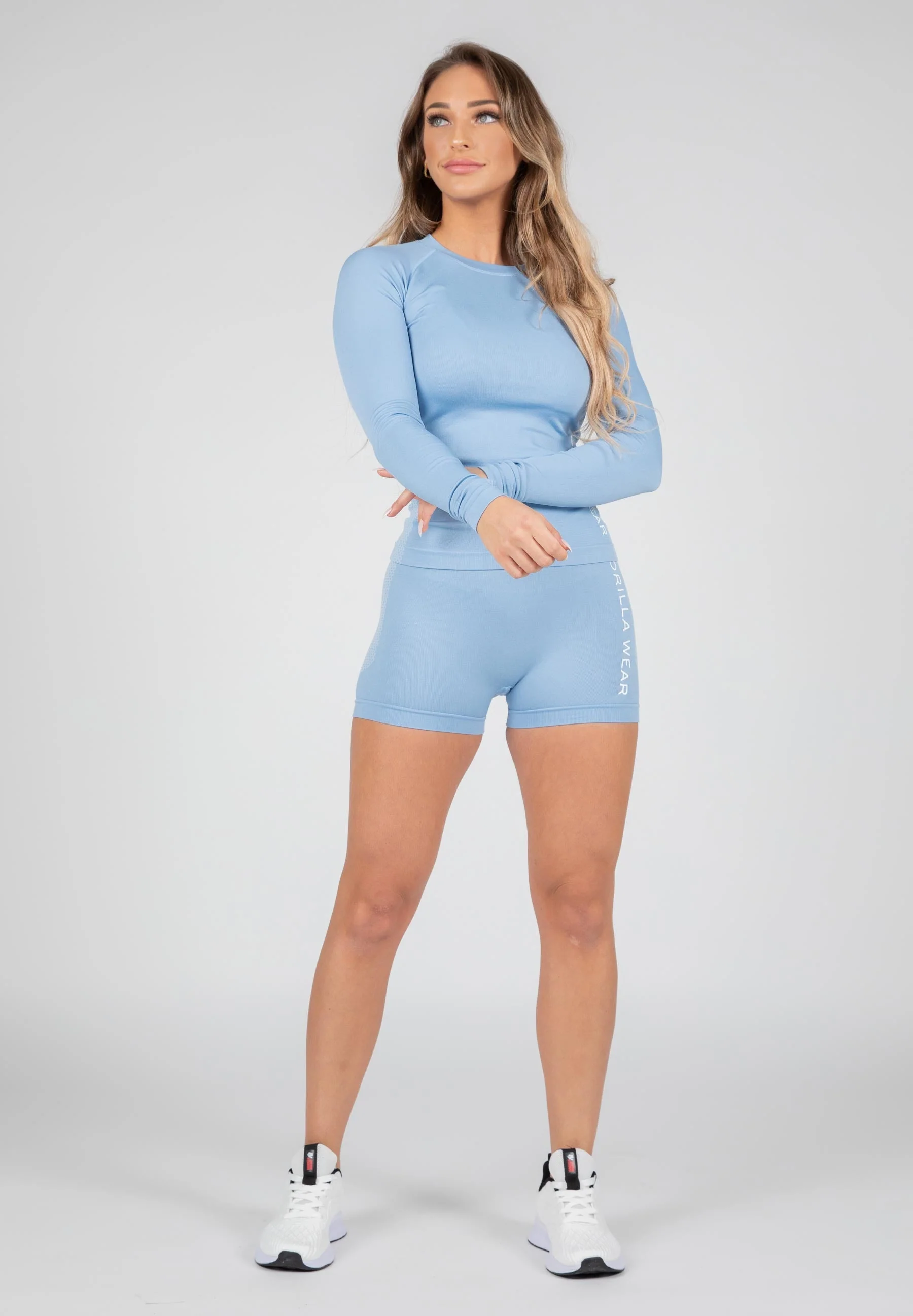 Gorilla Wear - Selah Seamless Shorts - Light Blue - Image 4