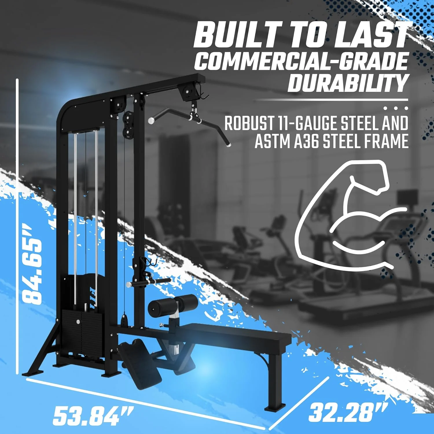 SFE - Lat Pulldown & Low Row Combo w/ 250lb weight stack (New) - Image 2