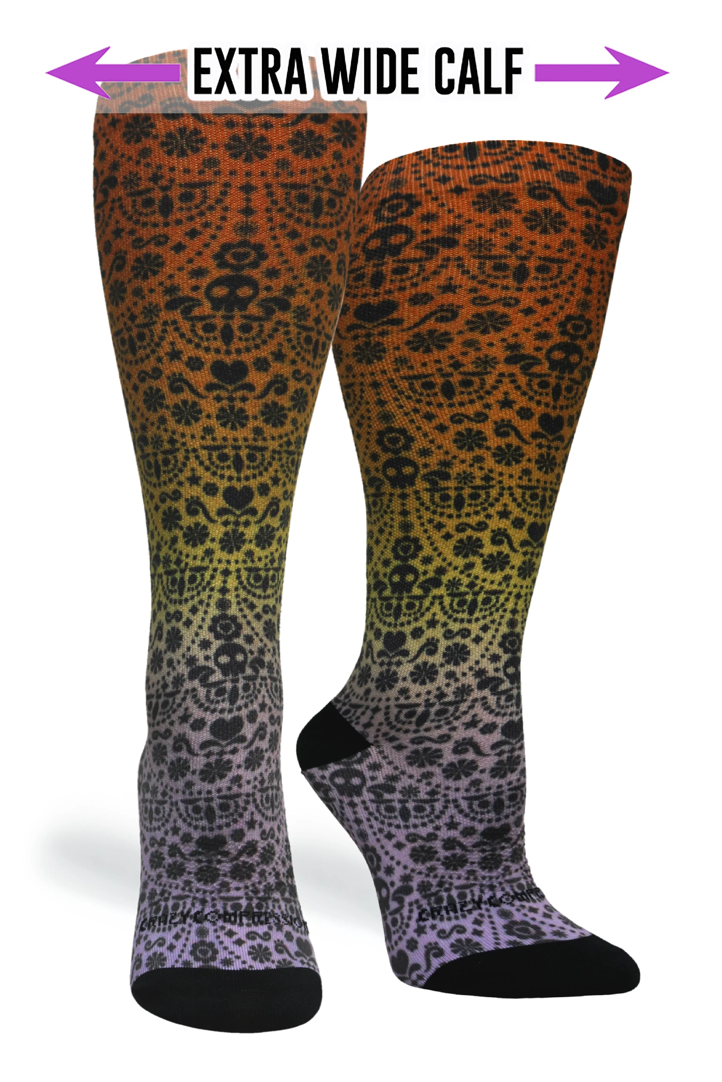 Crazy Compression - Skull Ombré - (Standard & Extra Wide) - Image 2