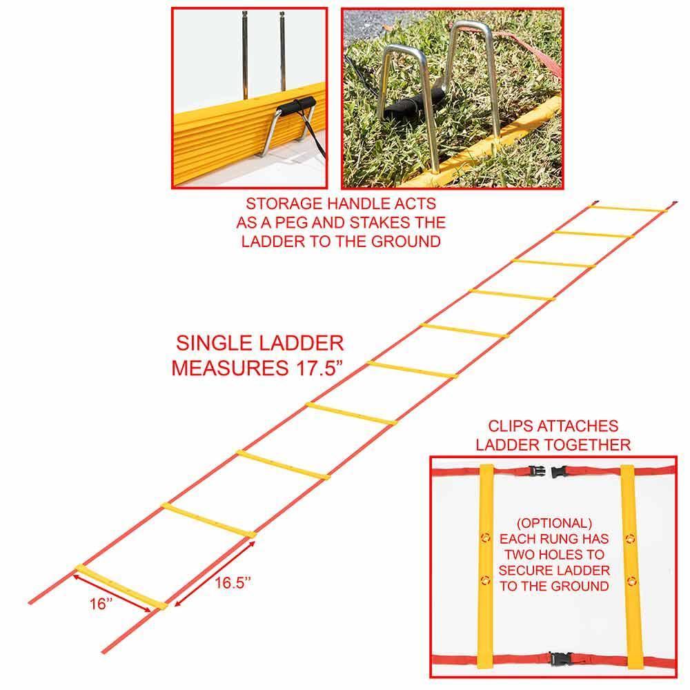 Valor Fitness - Speed Agility Training Ladder 12 Rung Pair - Image 3