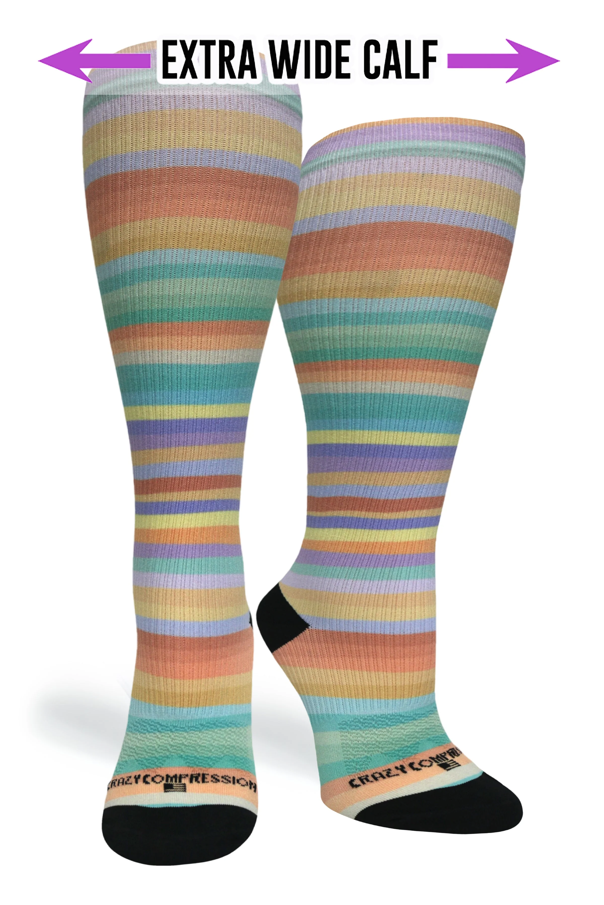 Crazy Compression - Spring Stripes - (Standard & Extra Wide) - Image 2