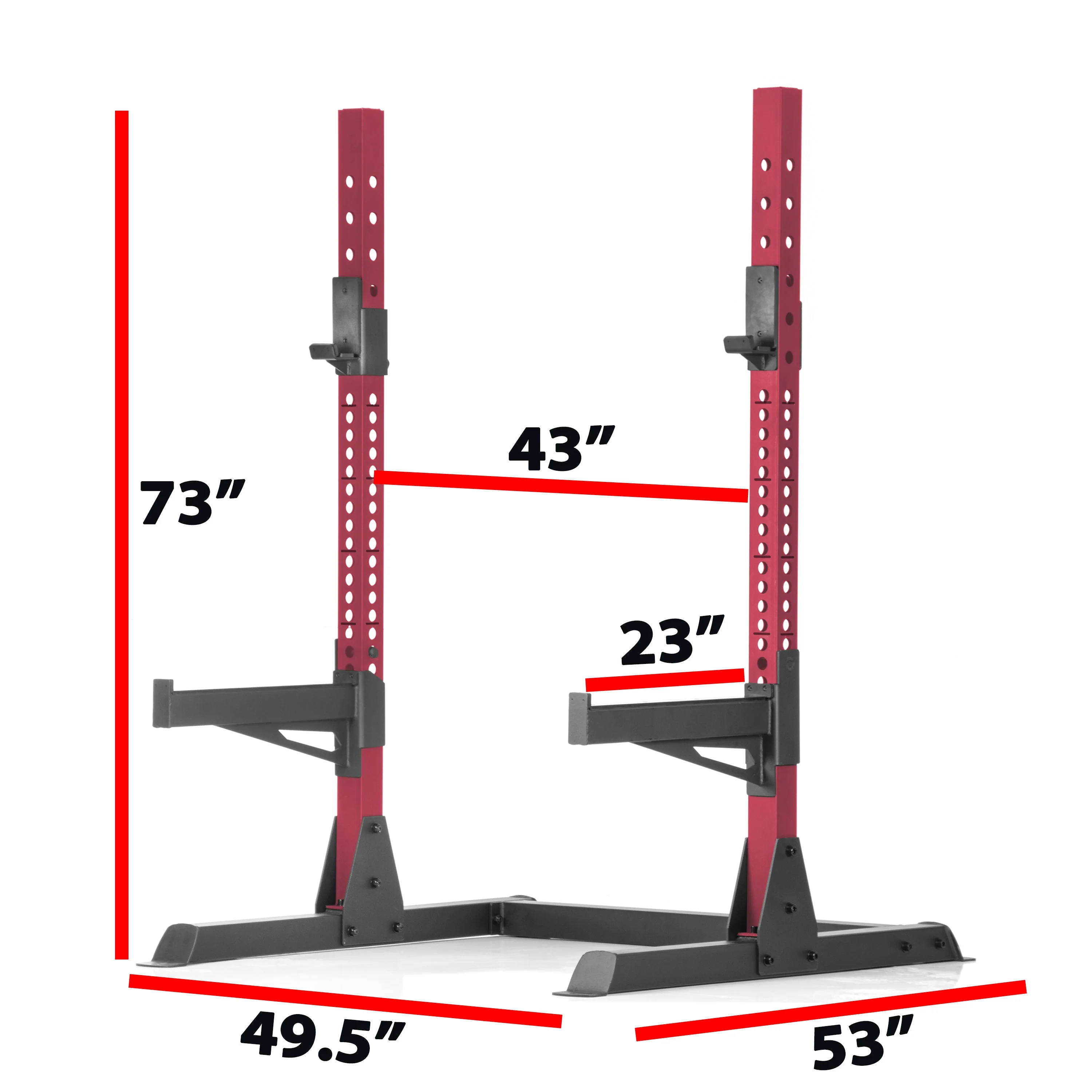 XMARK - Squat Rack Bench Press with Adjustable Safety Spotters - Image 2