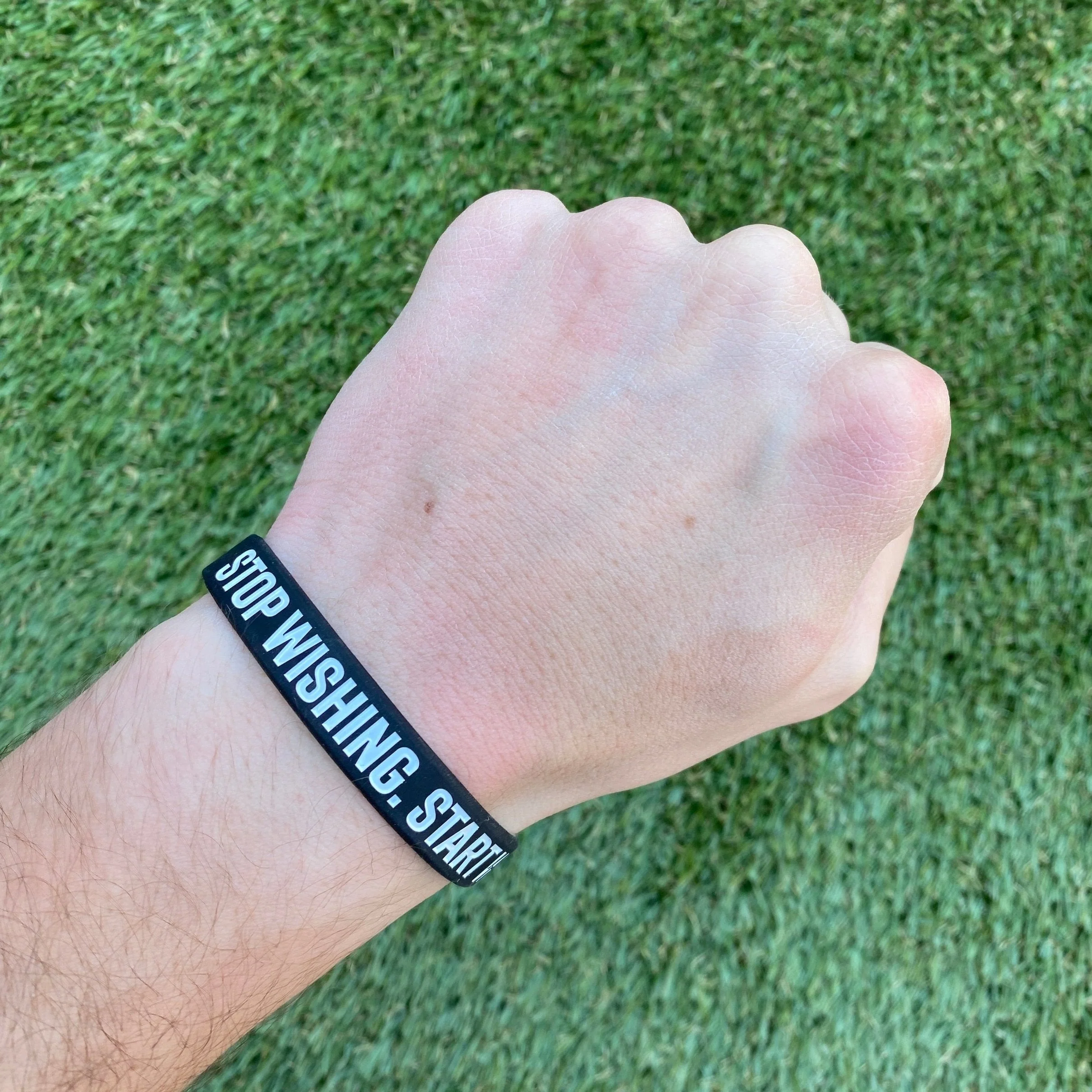 Elite Athletic Gear - Stop Wishing. Start Working. Wristband. - Image 2