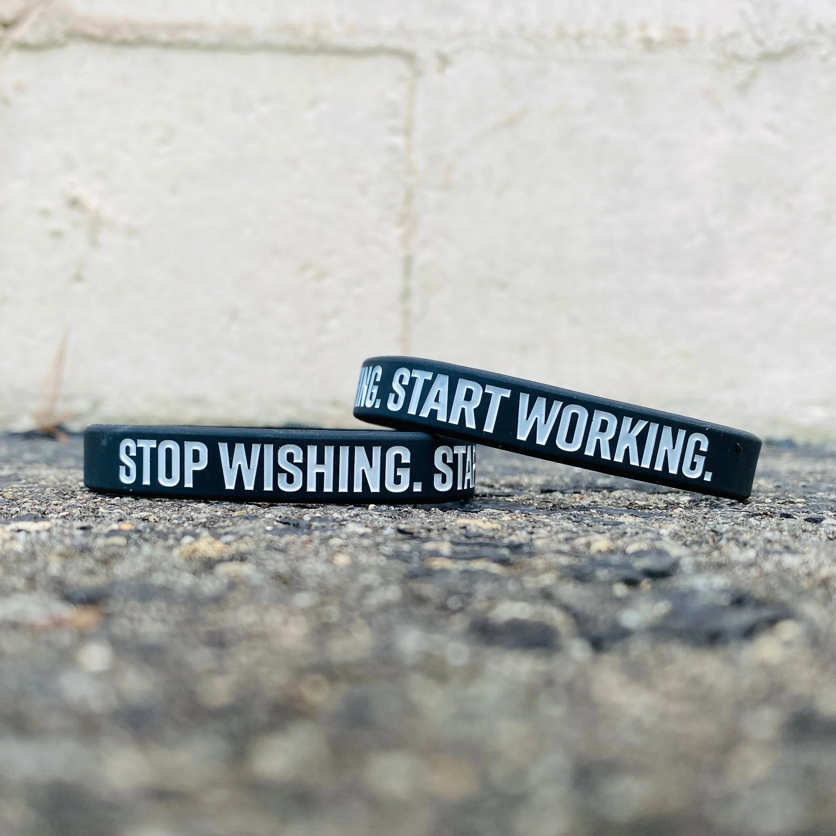 Elite Athletic Gear - Stop Wishing. Start Working. Wristband. - Image 3